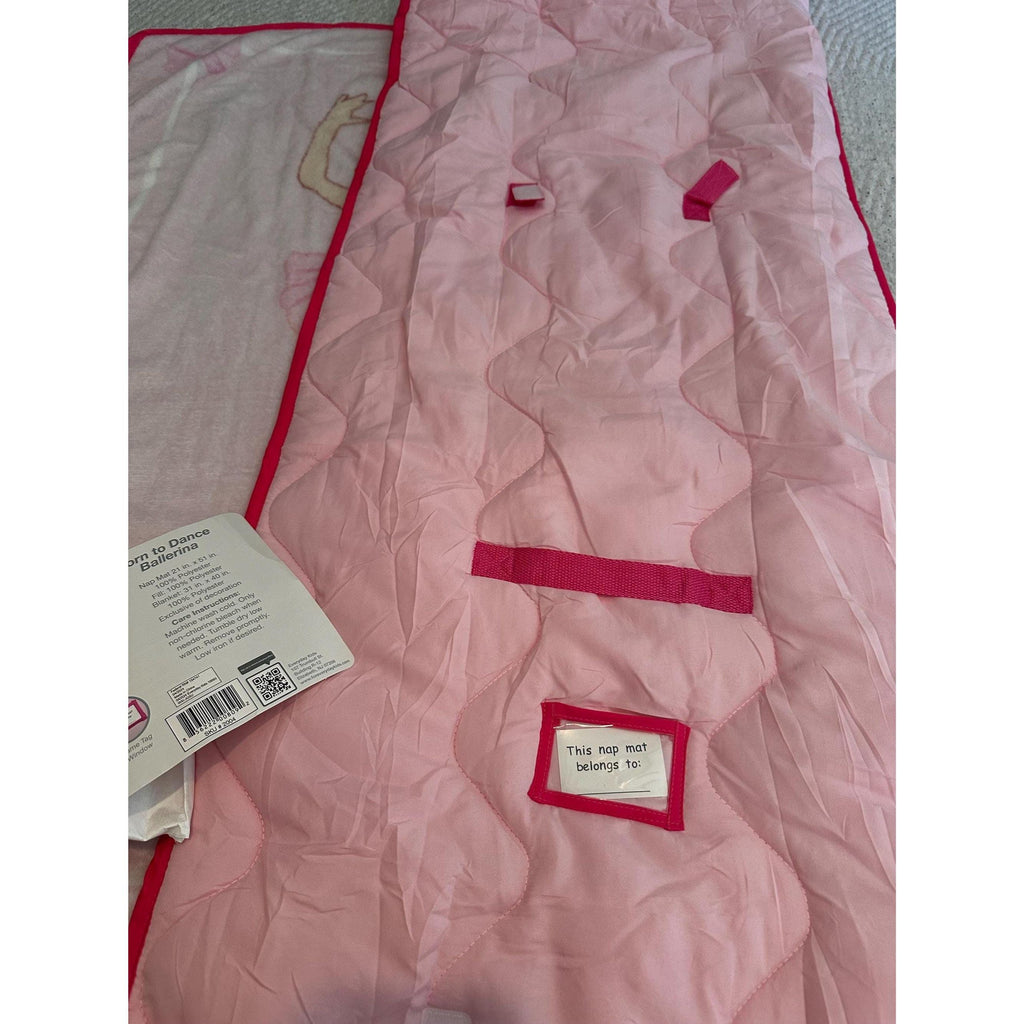 Ballerina Toddler Nap Mat – Roll-Up Sleeping Bag with Pillow. Ship Fast!