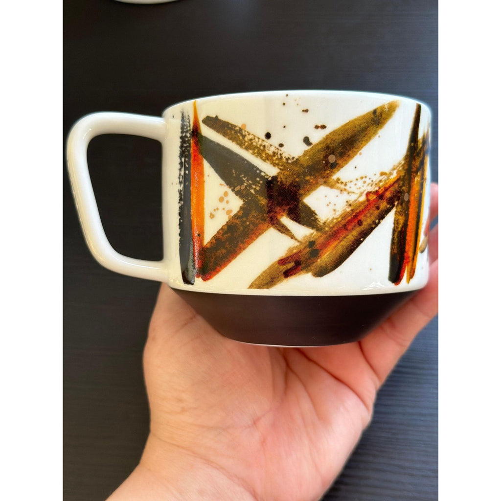 Starbucks Artisan Series 04/08 Mug 12oz Brown Bone China 2014 EUC