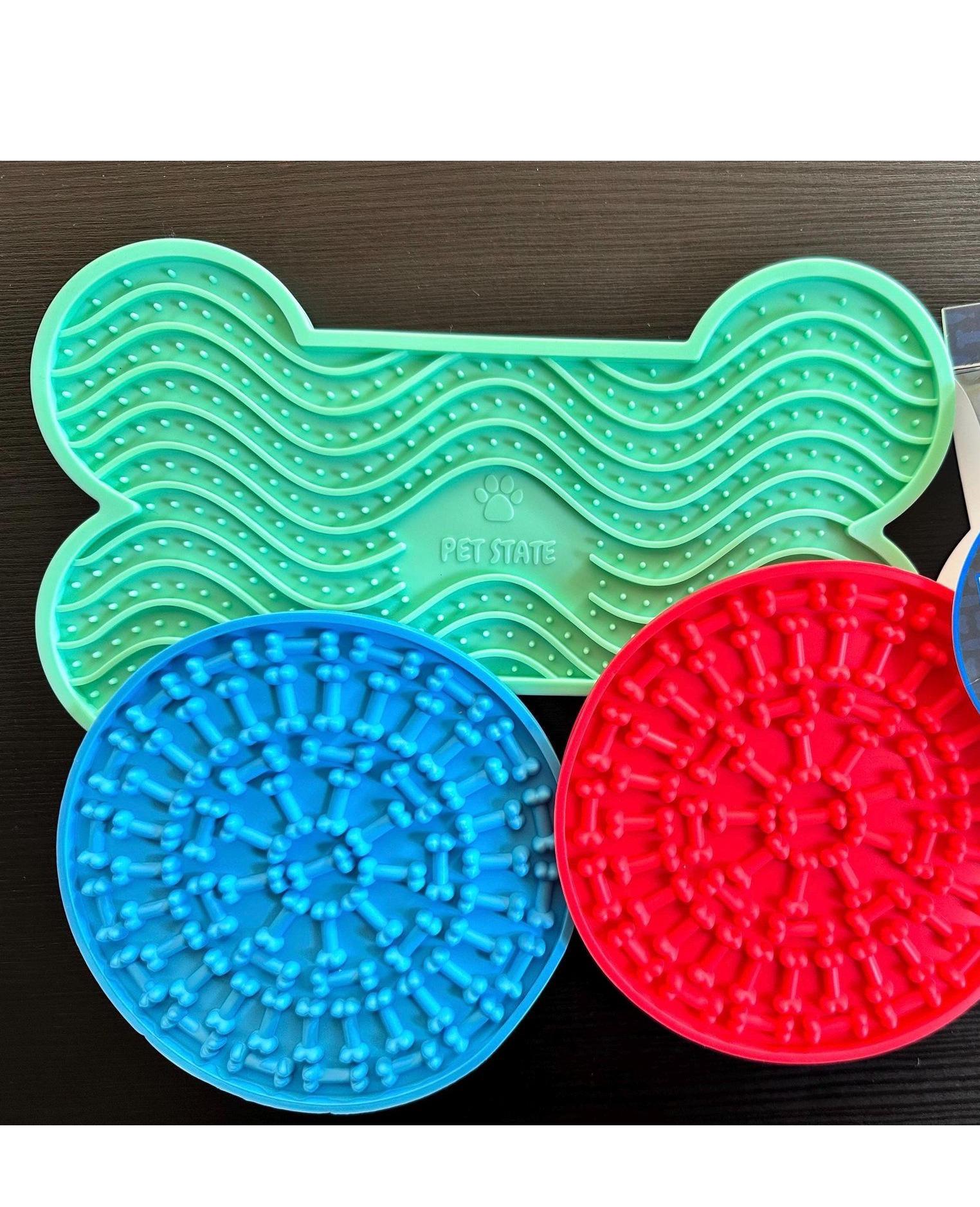 Dog Lick Pad 3-Pack for Anxiety Relief and Bath Time | Strong Suction. Ship Fast!