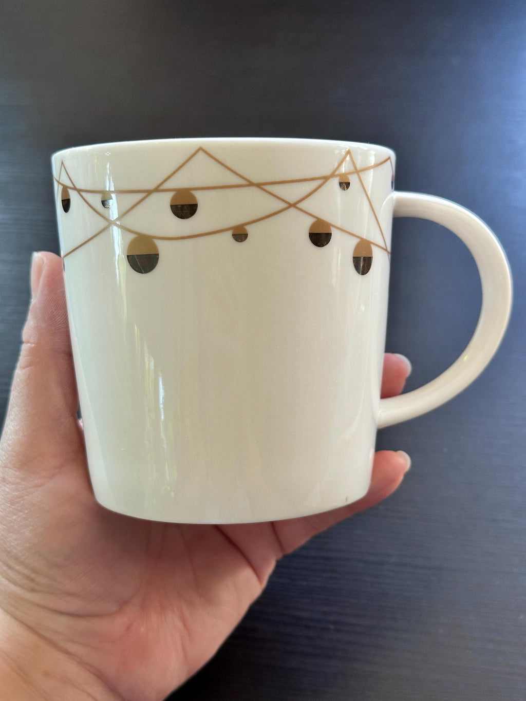 Starbucks 2012 Holiday Mug, Christmas Bulbs, Bone China (14oz). Ship Fast!