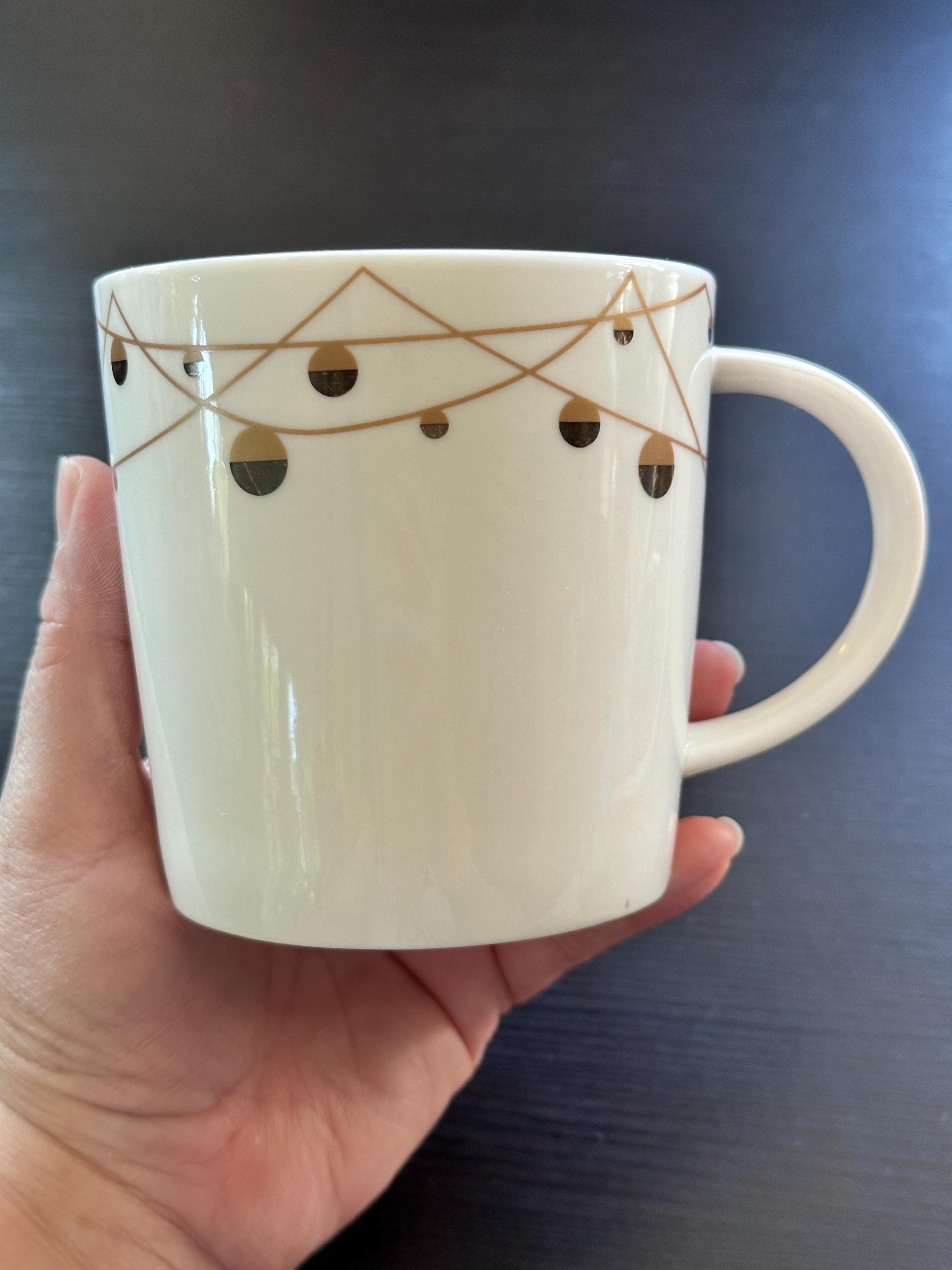 Starbucks 2012 Holiday Mug, Christmas Bulbs, Bone China (14oz). Ship Fast!