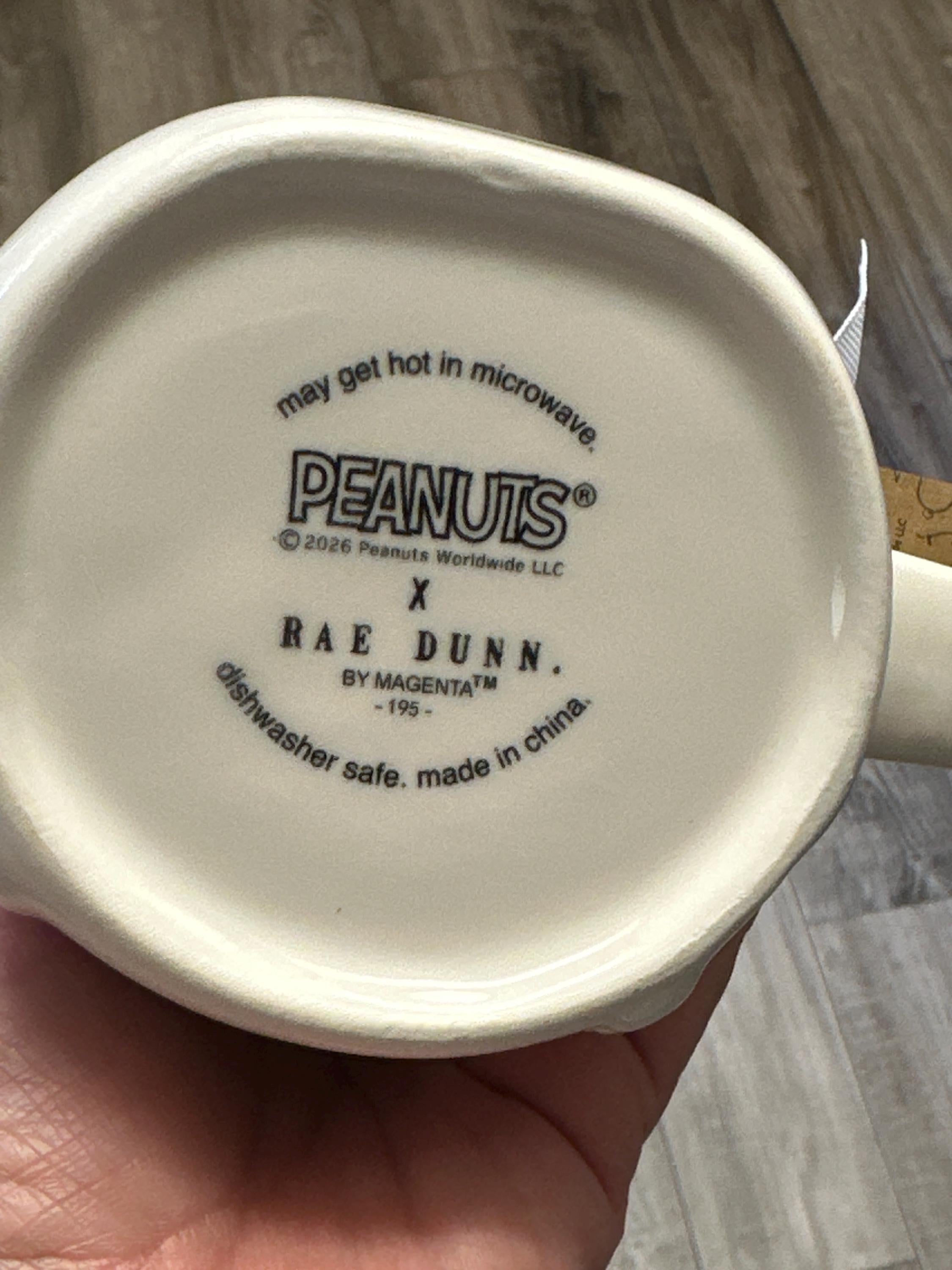 Snoopy Play Ball Mug 16oz Peanuts Double Sided baseball Coffee Cup. New!