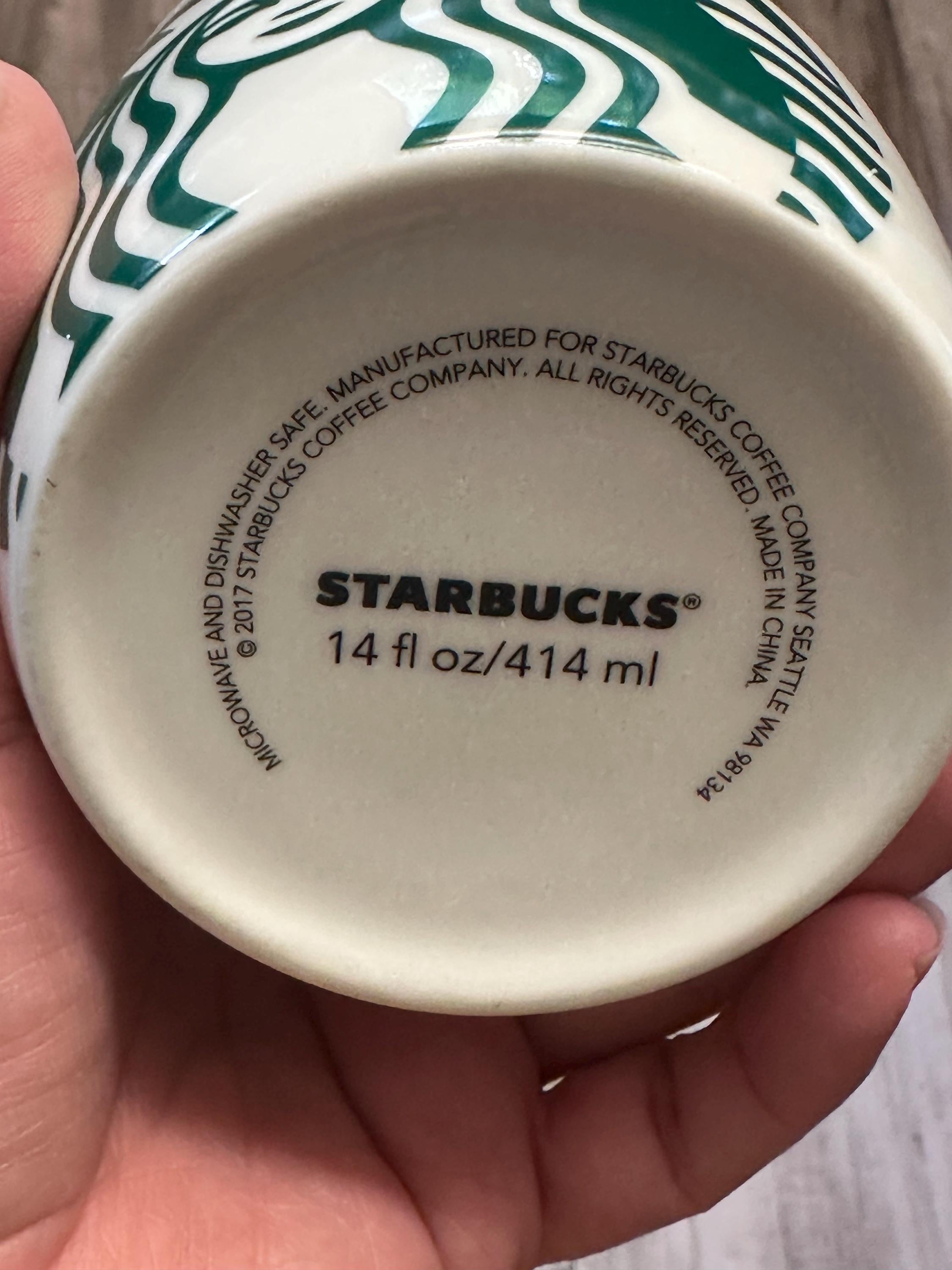 Starbucks White Logo Mug 14oz (2017). Ship Fast!