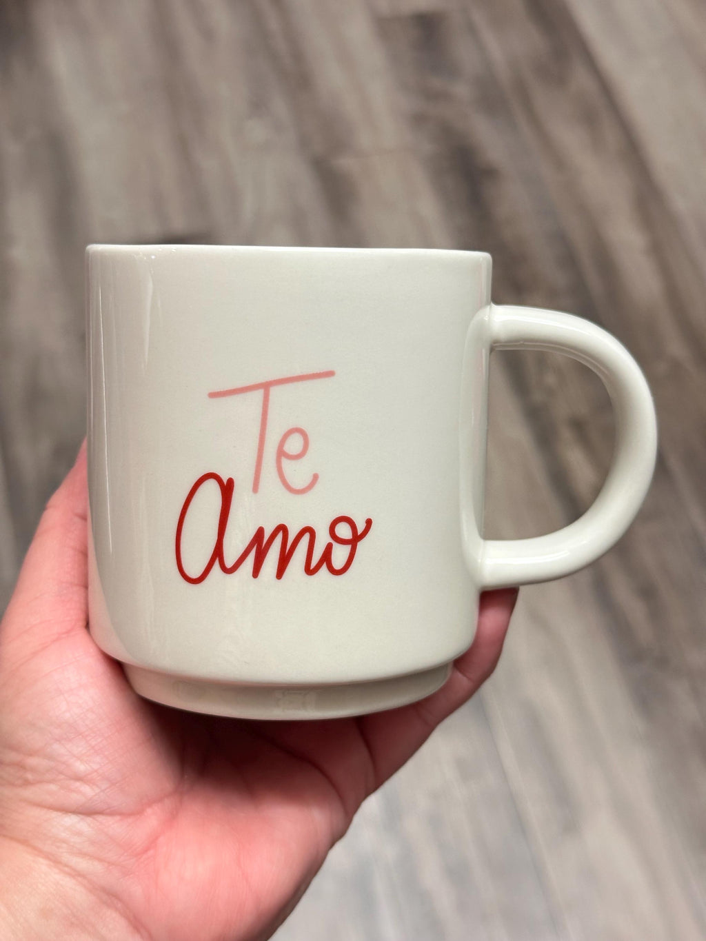 Te Amo Mug 12 oz Stoneware Coffee Cup. Ship Fast!