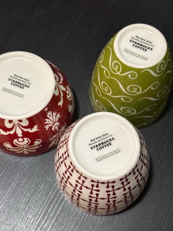 Starbucks Nesting Bone China Cups Coffee Cup Set of 3. New!