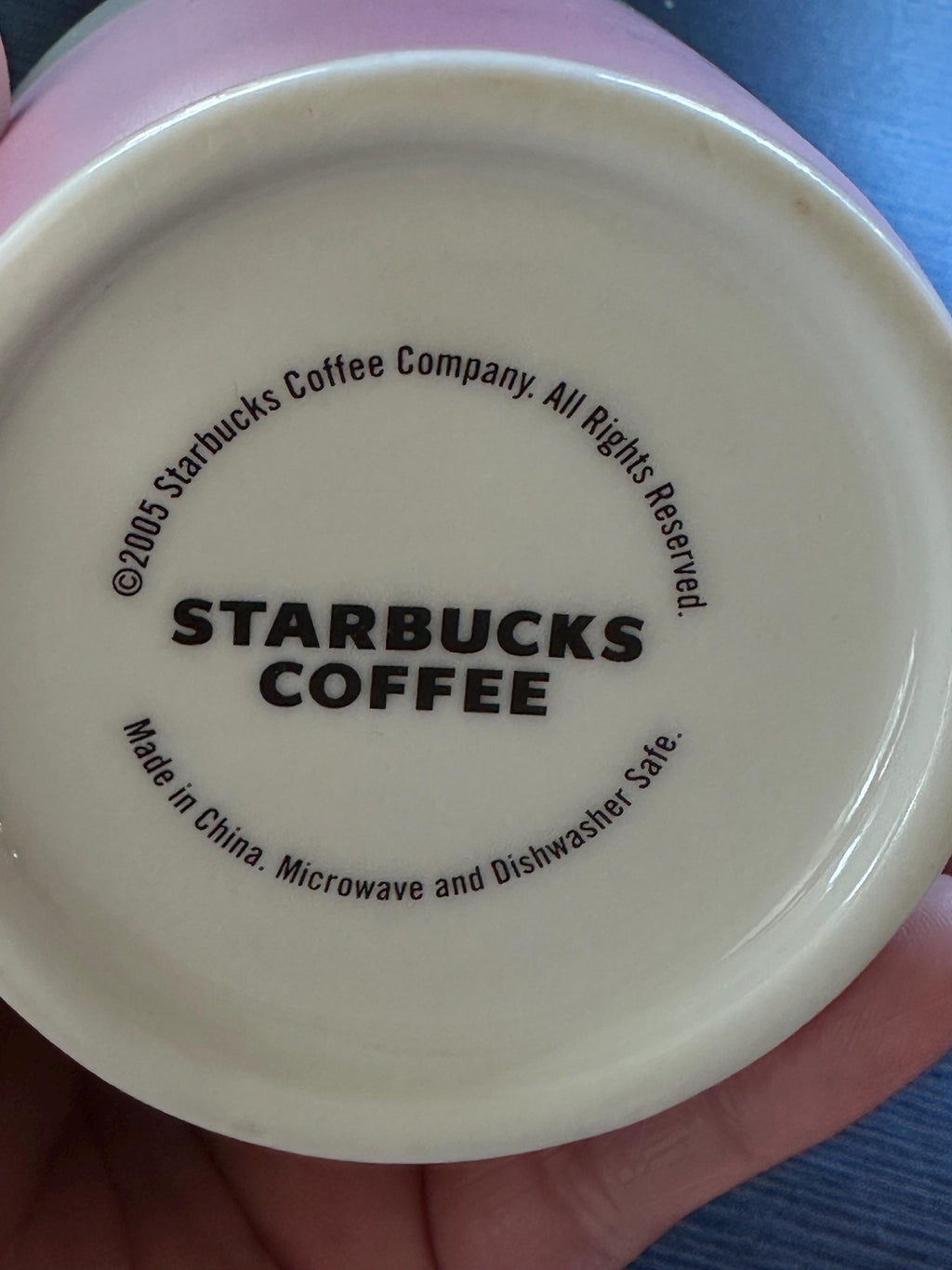 Starbucks 2005 Pink Gray Swirl Coffee Mug 12oz Vintage GUC. Ship Fast!