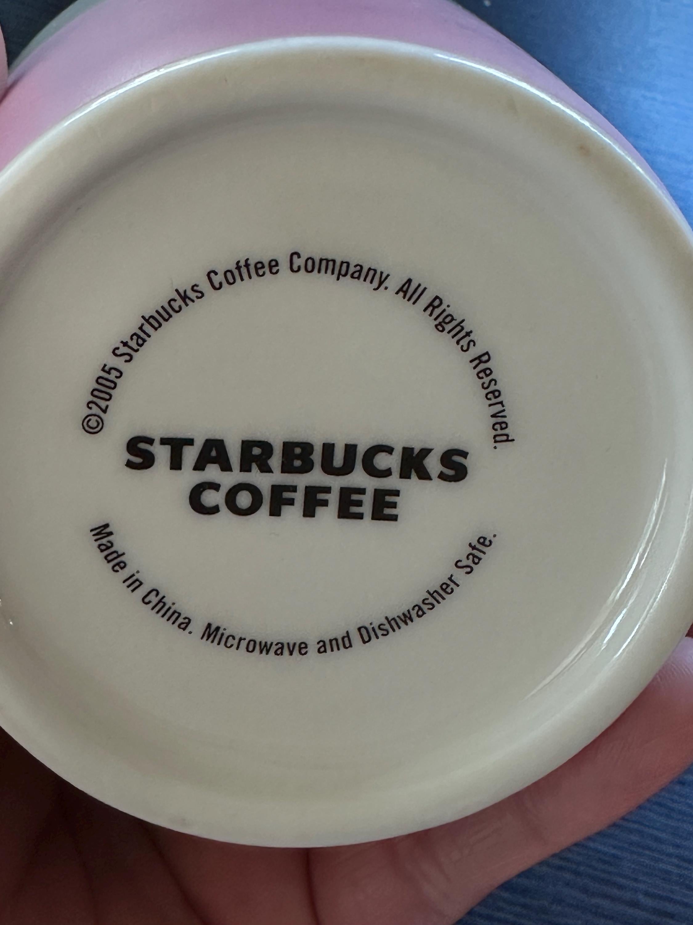 Starbucks 2005 Pink Gray Swirl Coffee Mug 12oz Vintage GUC. Ship Fast!