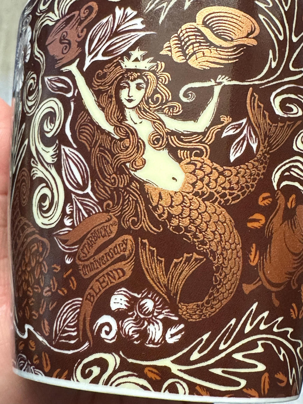 Starbucks Siren Bronze & Brown Mug 12oz – 2008 Collectible. Ship Fast!
