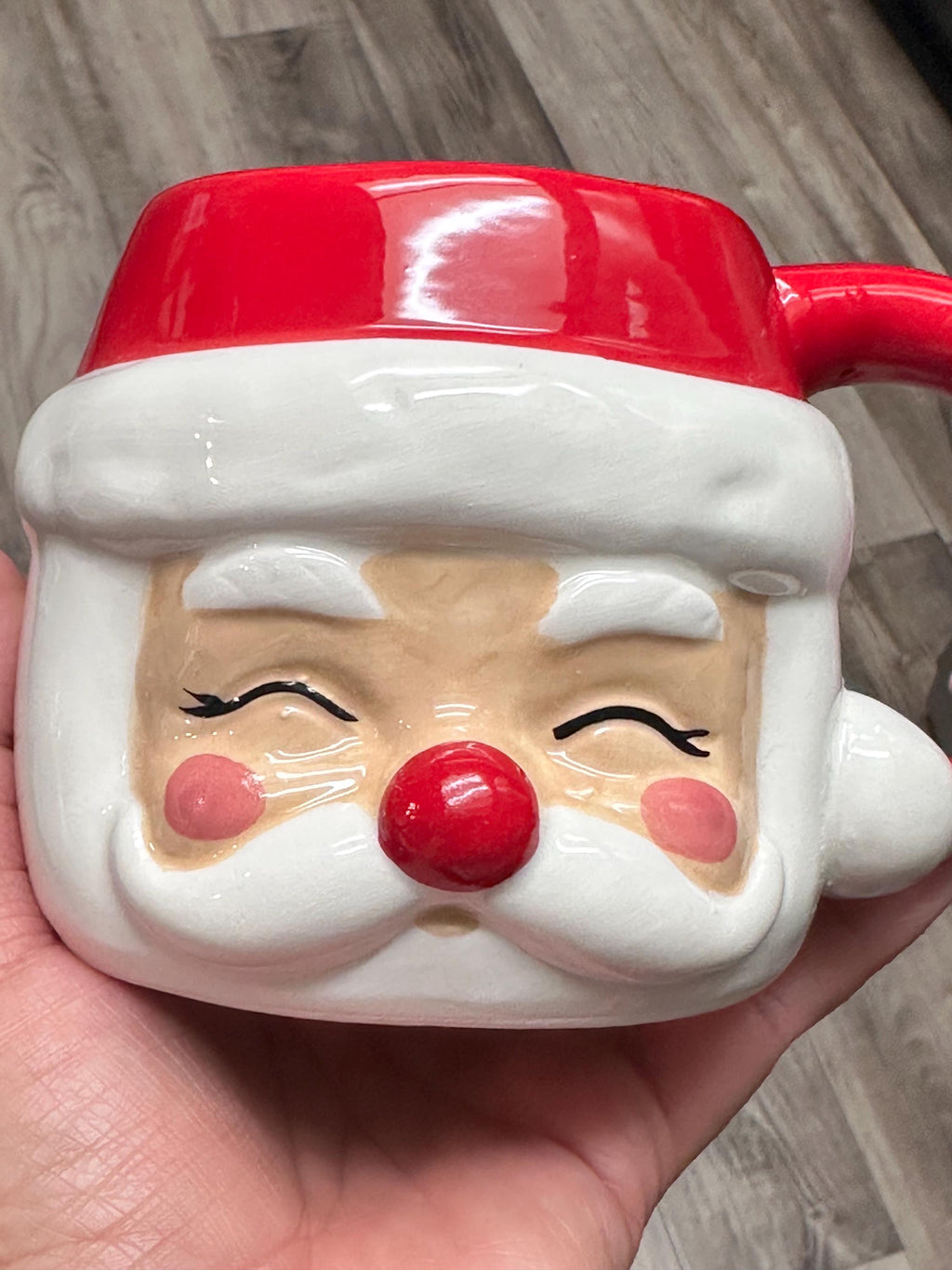 Santa Face 3D Holiday Mug, 14 oz Christmas Coffee Cup. Ship Fast!