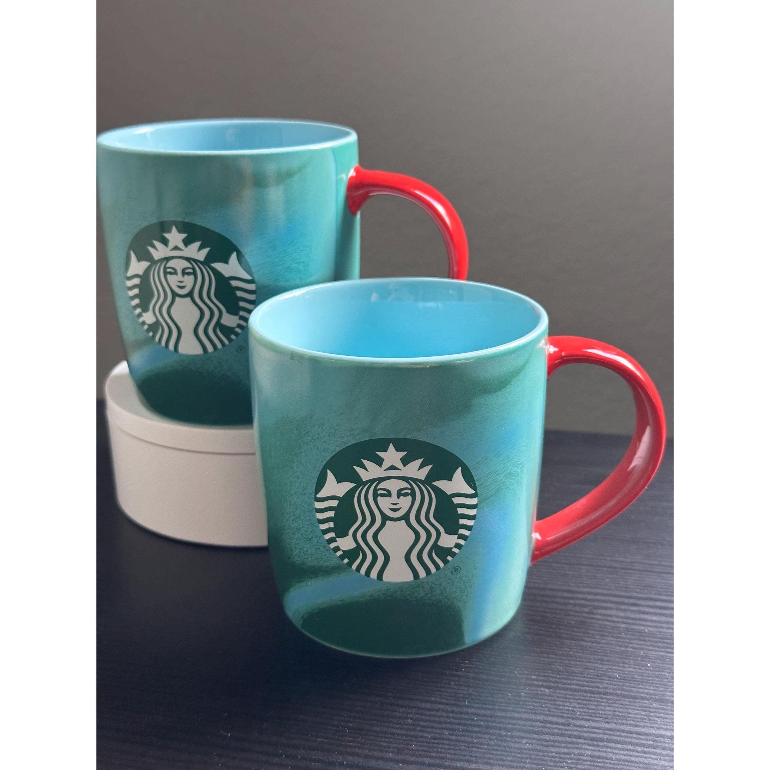 Starbucks Holiday Marbled Mugs: Green & Blue, Set of 2. 2024. Ship Fast!