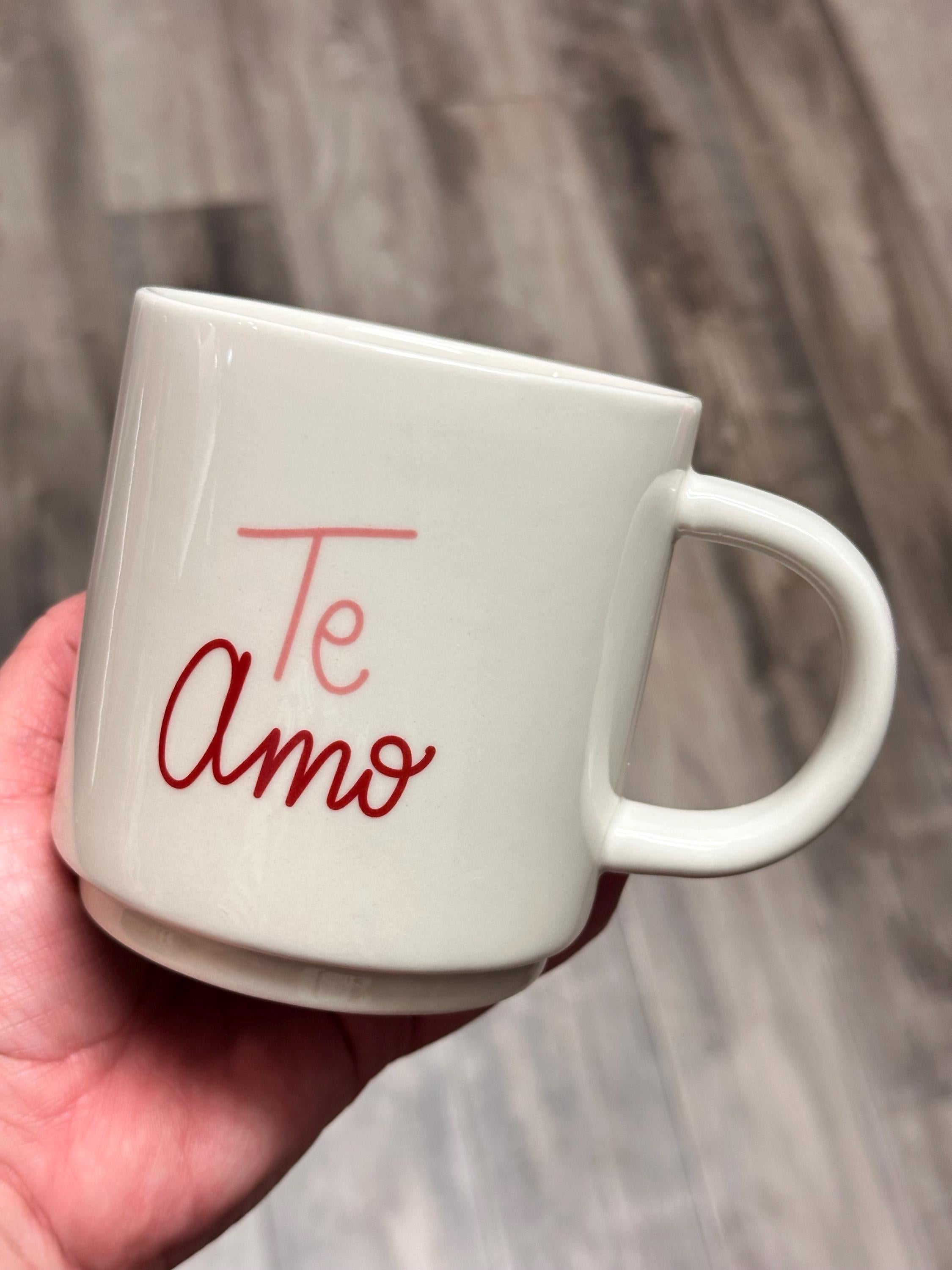 Te Amo Mug 12 oz Stoneware Coffee Cup. Ship Fast! | Little Joy Market