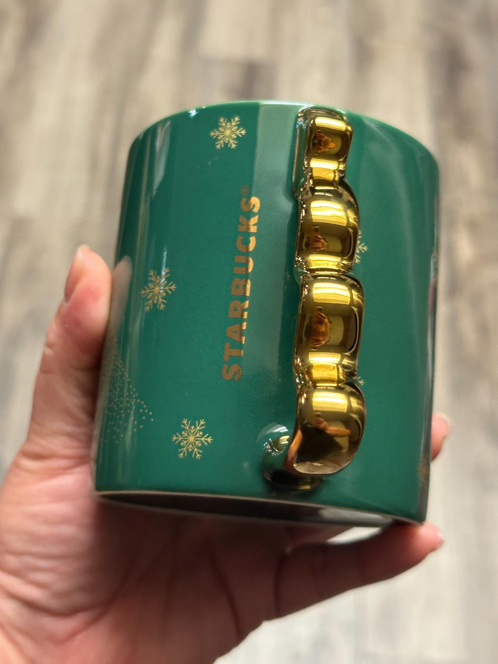 Starbucks Christmas Mug 12oz Tree Gold Handle Holiday Cup New 2025. Ship fast!