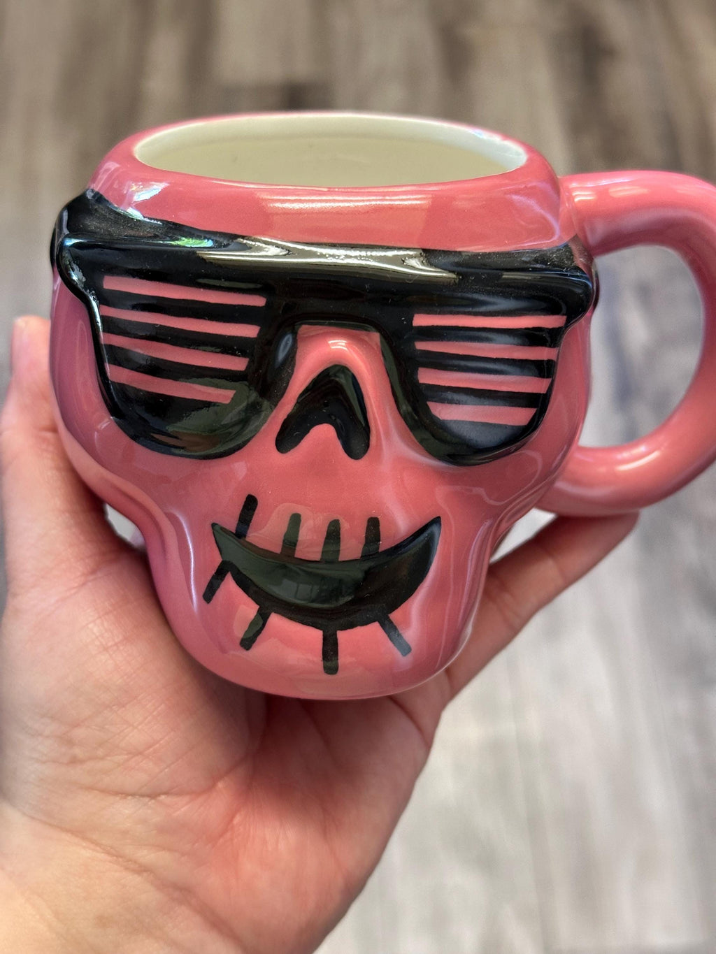 Halloween Skull Mug Pink 14.8 oz Earthenware – New. Ship Fast! | Little Joy Market