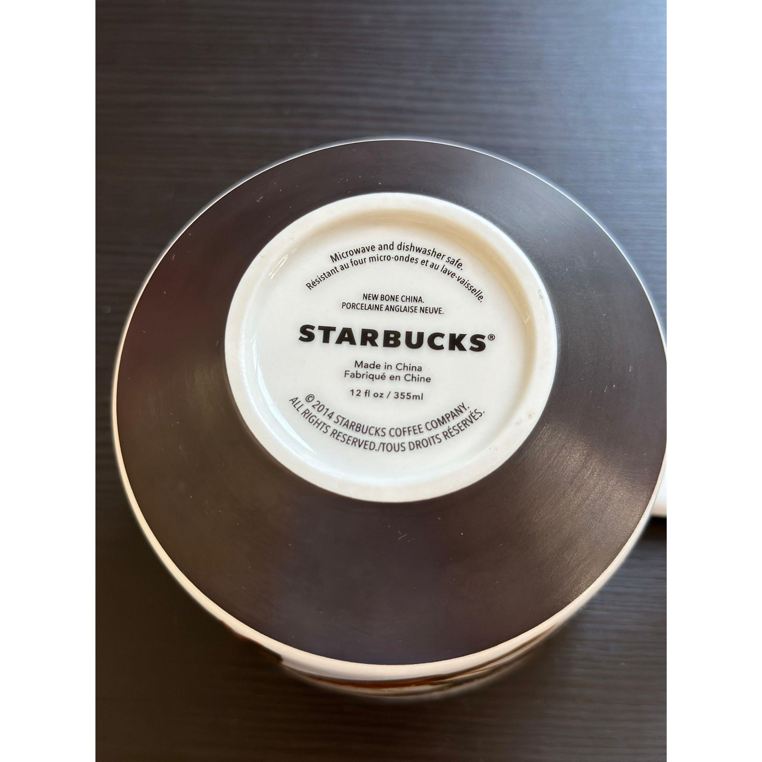 Starbucks Artisan Series 04/08 Mug 12oz Brown Bone China 2014 EUC