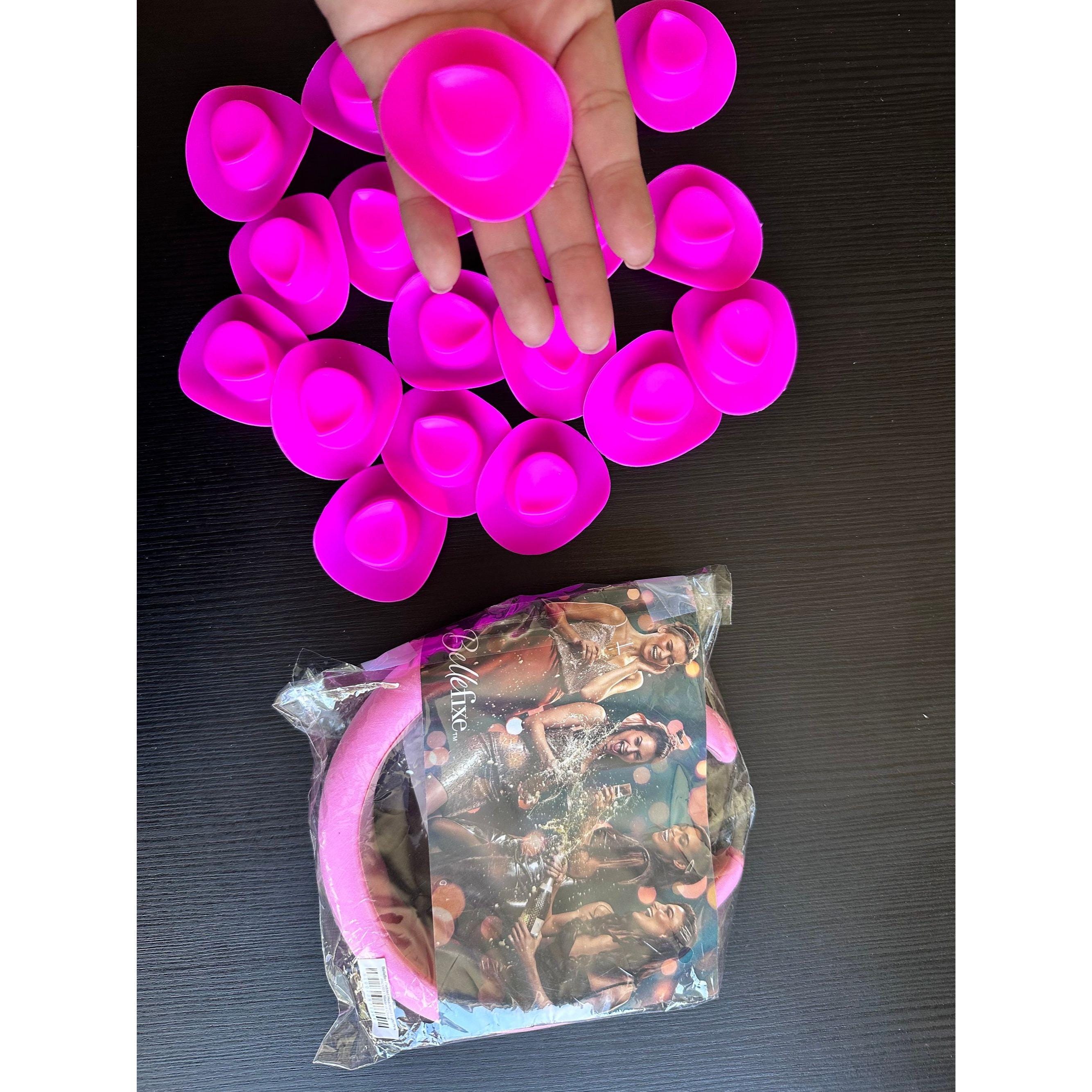 Pink Cowgirl Bachelorette Party Set: Mini Hats & Bride Headband. Ship Fast!