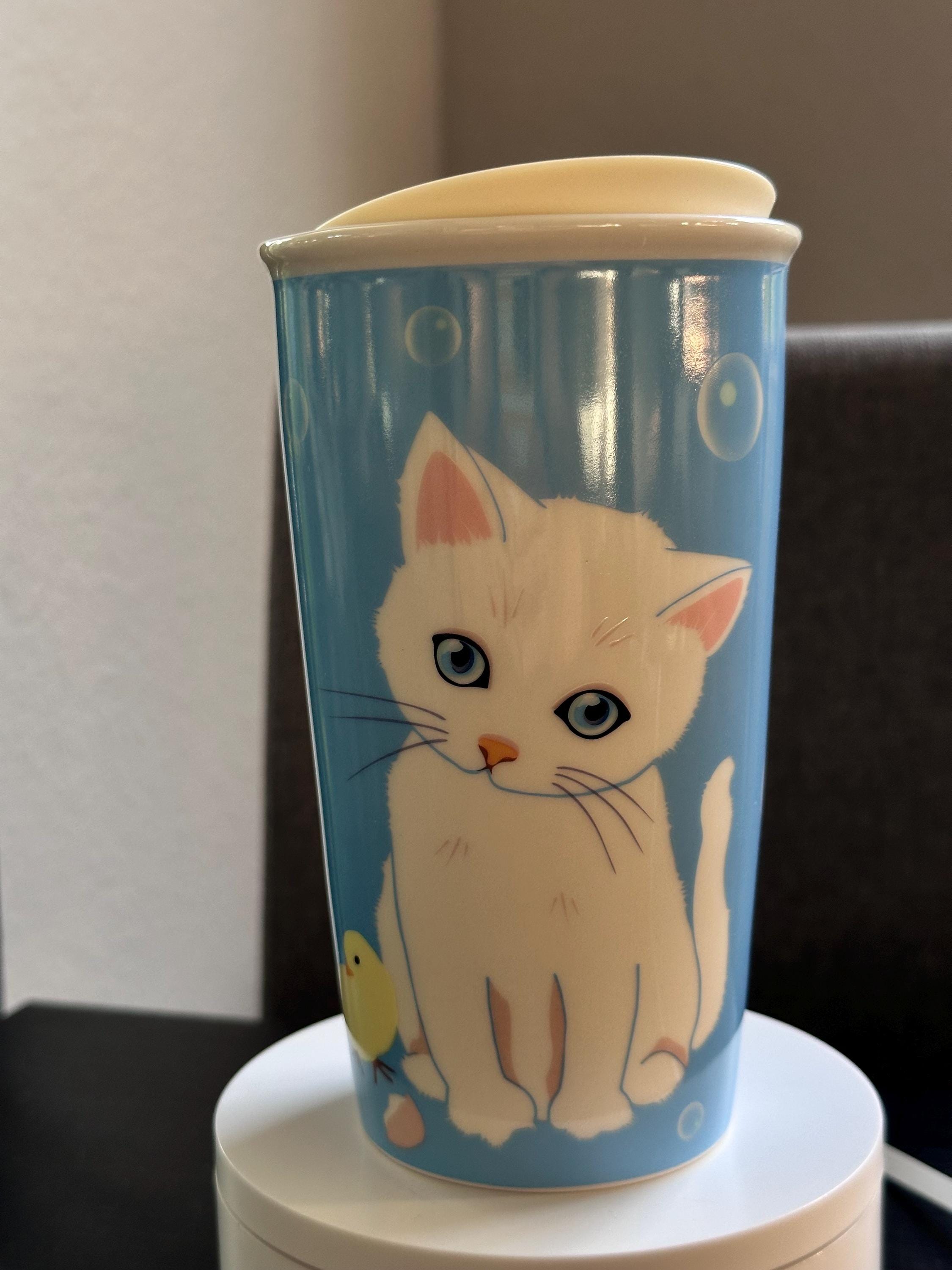 Starbucks Paul & Joe Cat Travel Tumbler 12oz Coffee Cup 2018 EUC. Ship Fast!