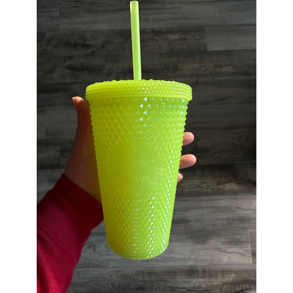 Starbucks Lime Green Studded Tumbler 16oz Cold Cup w Straw. Ship Fast | Little Joy Market