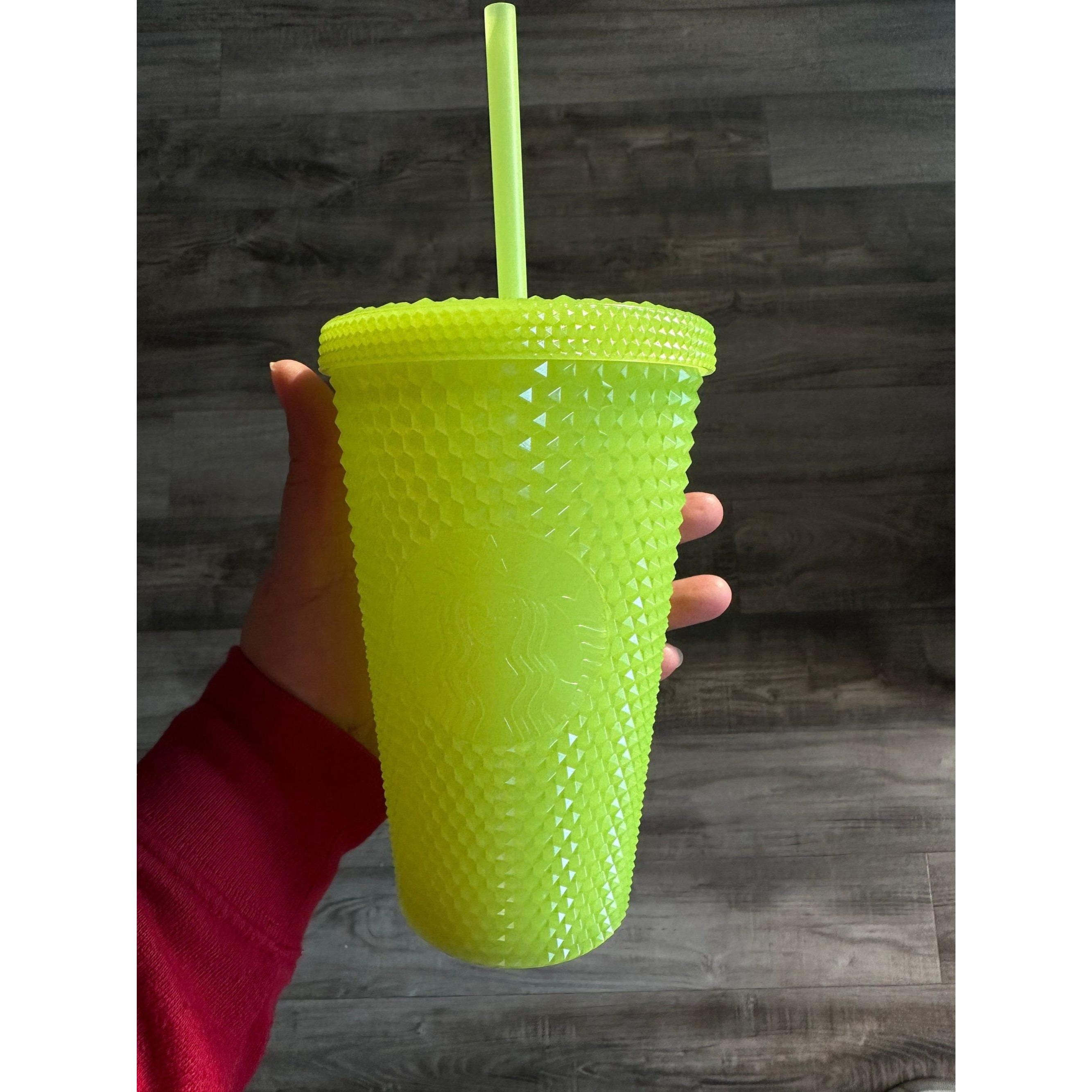 Starbucks Lime Green Studded Tumbler 16oz Cold Cup w Straw. Ship Fast | Little Joy Market