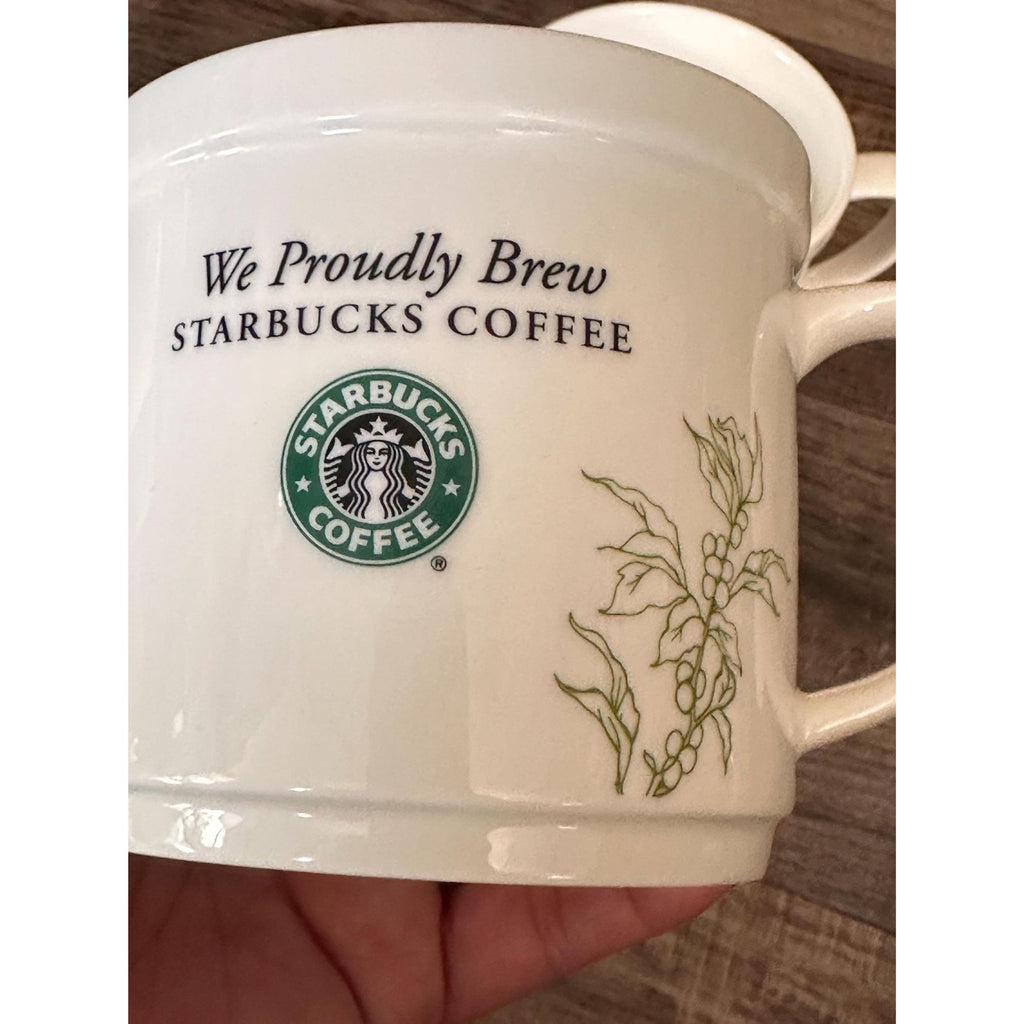 Starbucks “We Proudly Brew” Stacking Cups Set of 2. Ship Fast!