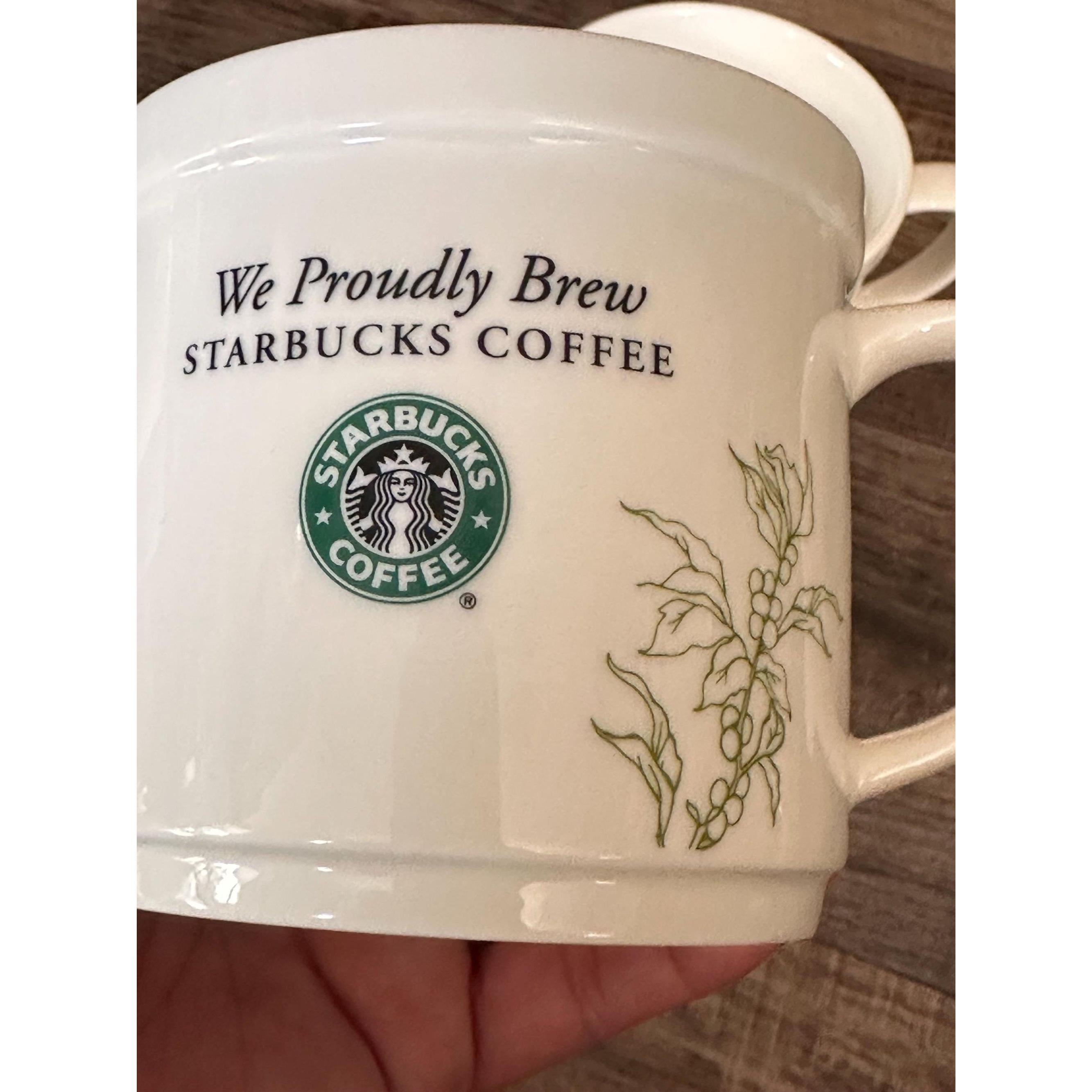 Starbucks “We Proudly Brew” Stacking Cups Set of 2. Ship Fast!