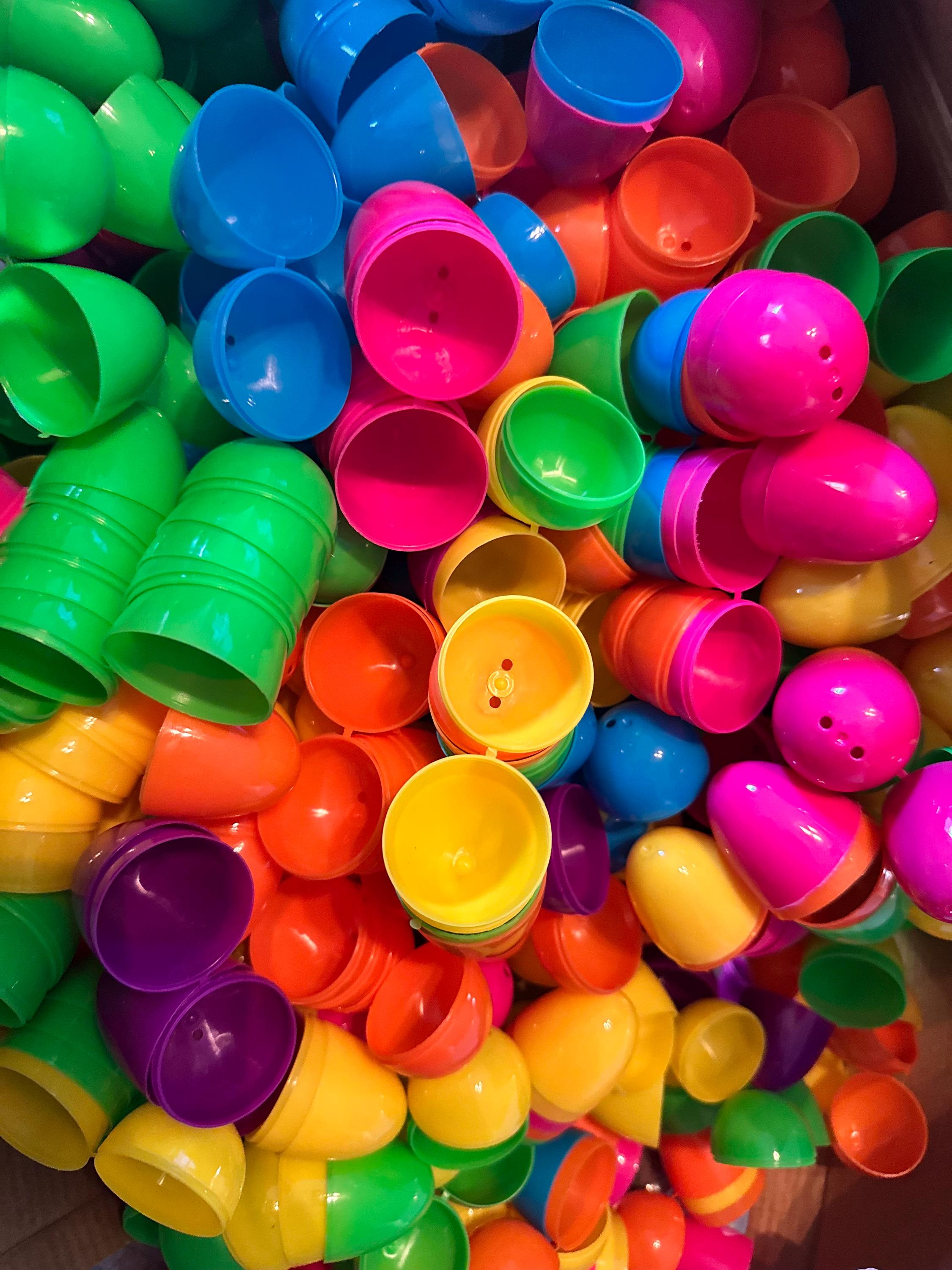 500 Plastic Easter Eggs 2.3" Fillable Bulk Colorful Egg Hunt Party. Ship Fast!