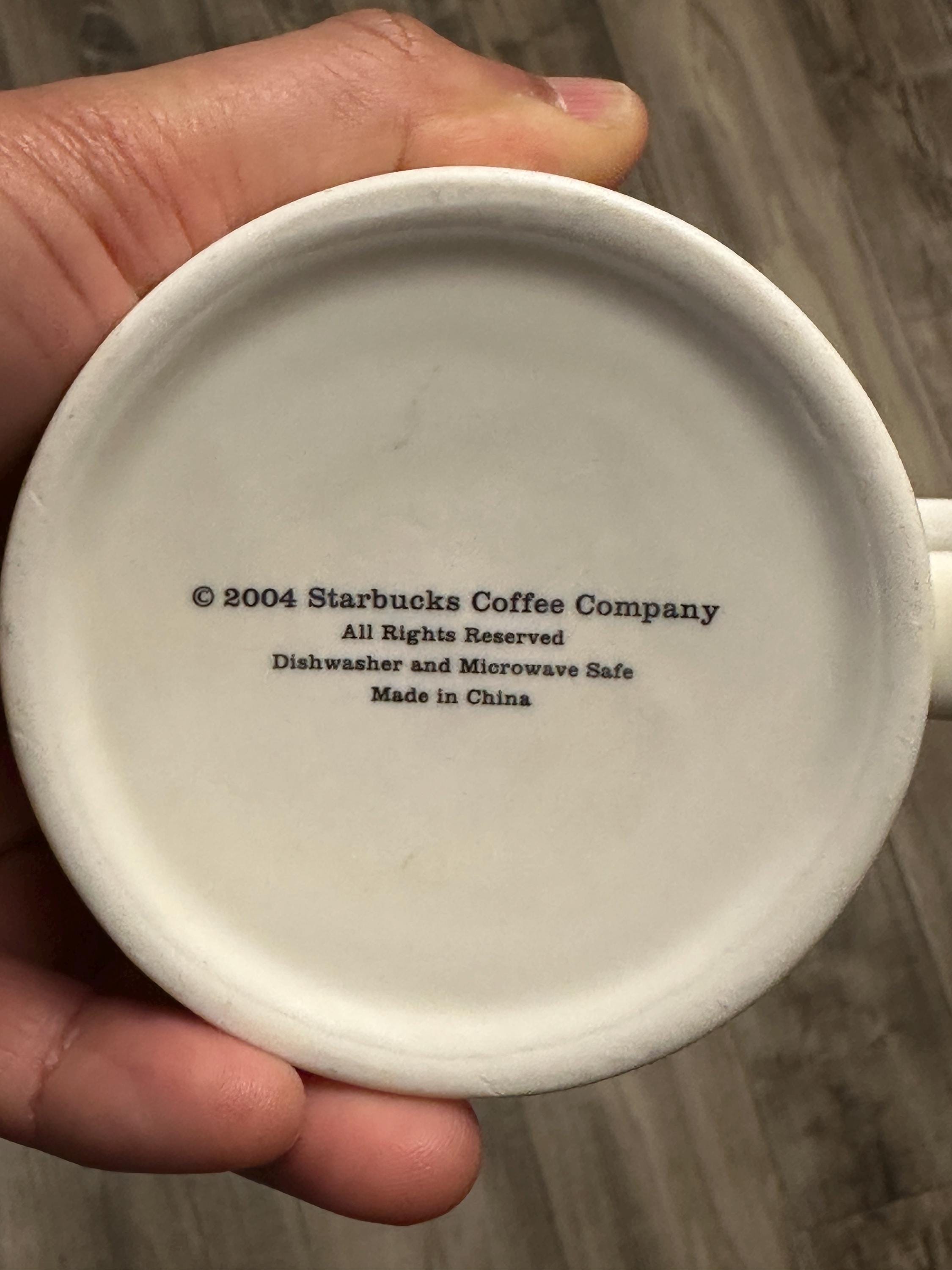 Starbucks White Mug with Green Siren 12oz – 2004 Vintage Preloved, Retired. Ship Fast!