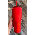 Starbucks Valentines Matte Red Hearts 24oz Cold Cup Tumbler. 2022! | Little Joy Market