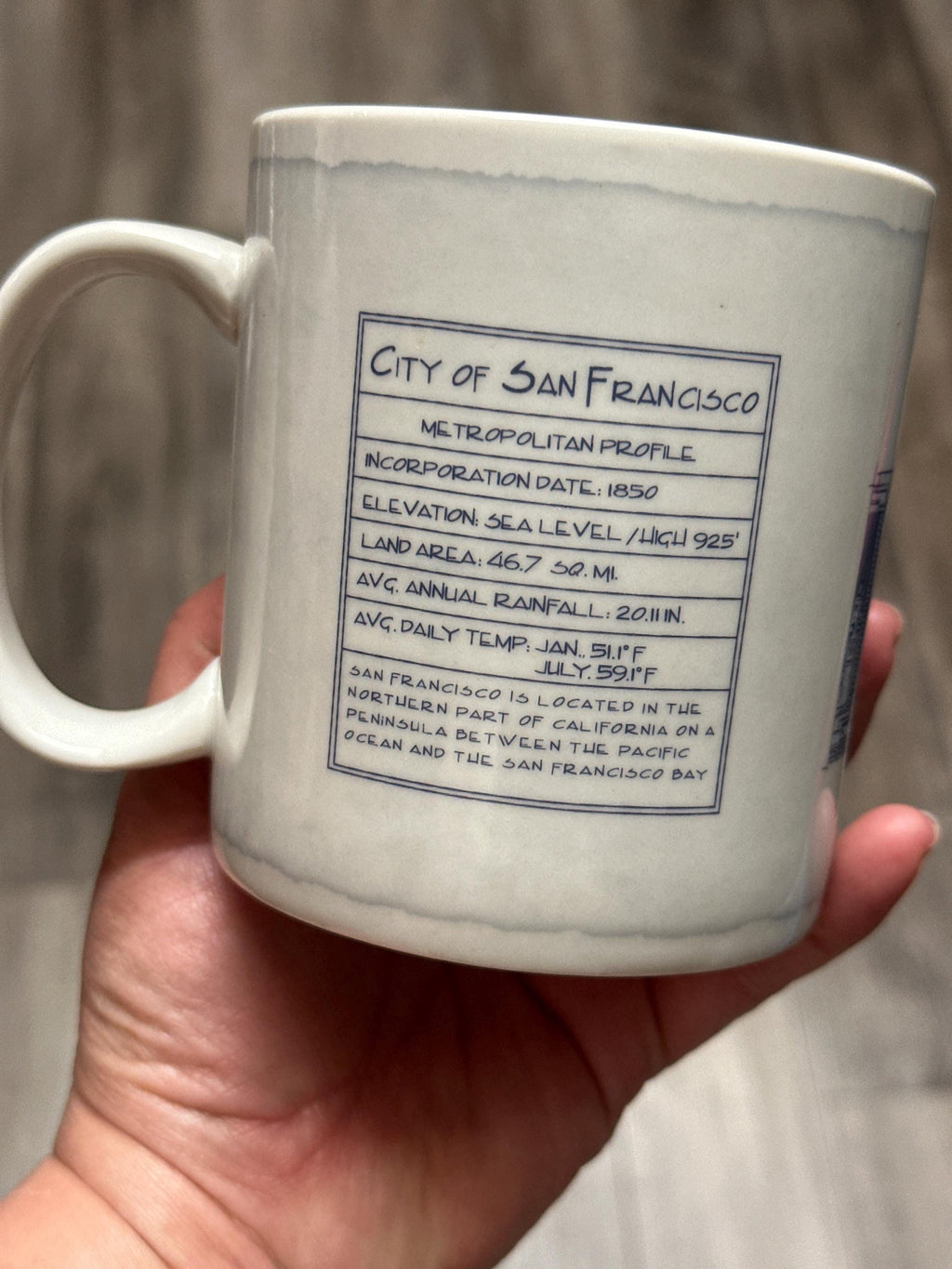 Starbucks San Francisco Architecture Series Mug 18oz Coffee Cup EUC