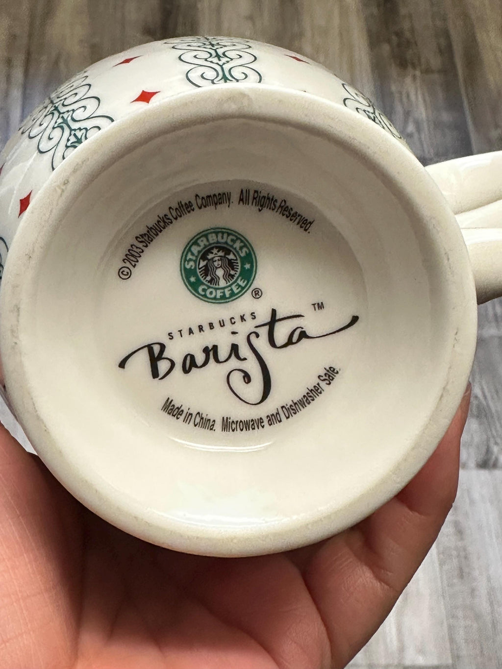 Starbucks Large Holiday Mug 18oz – White Green Red. Ship Fast!