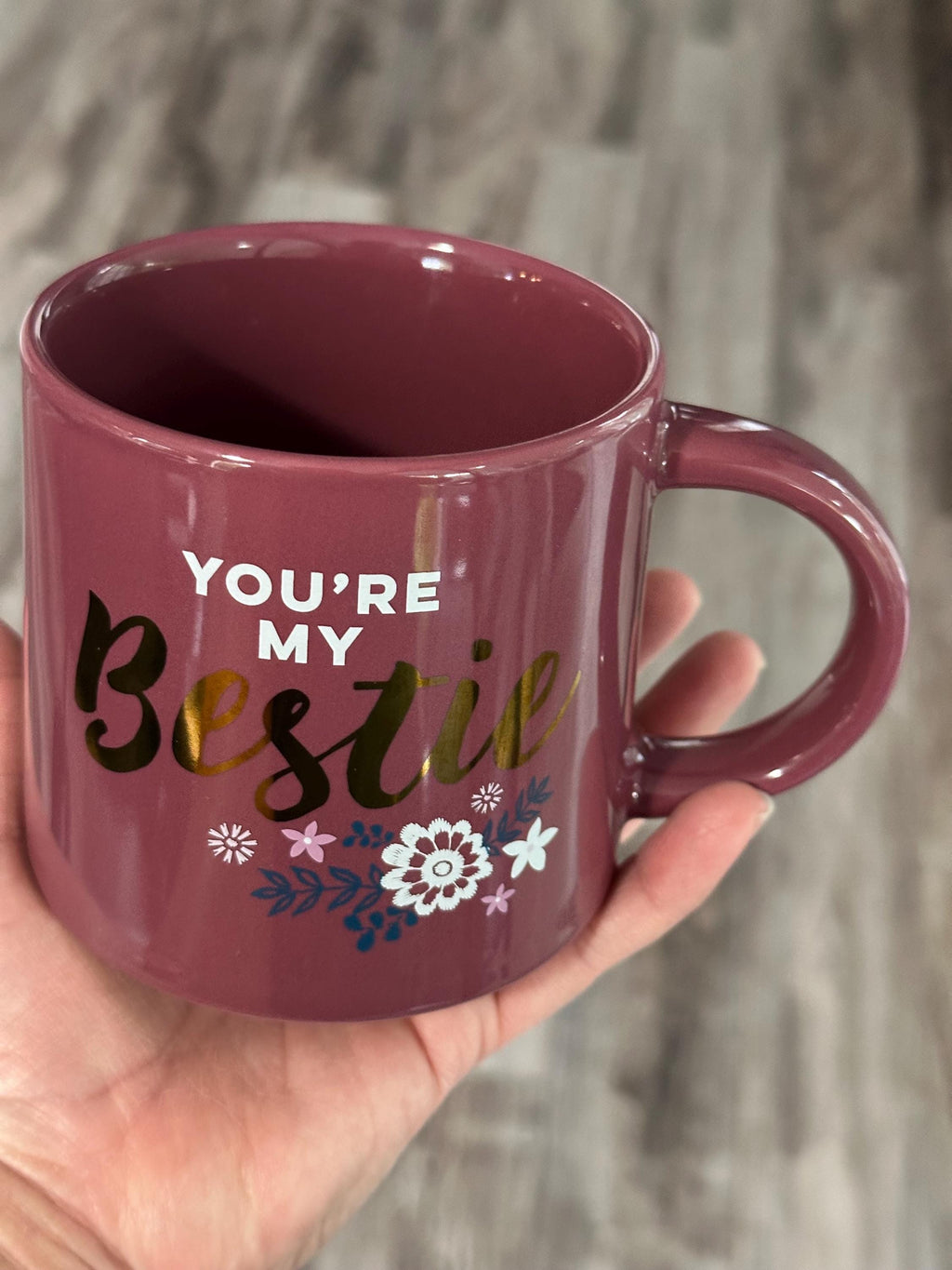 You Are My Bestie Floral Mug – 14 oz Friendship Cup. Ship Fast! | Little Joy Market