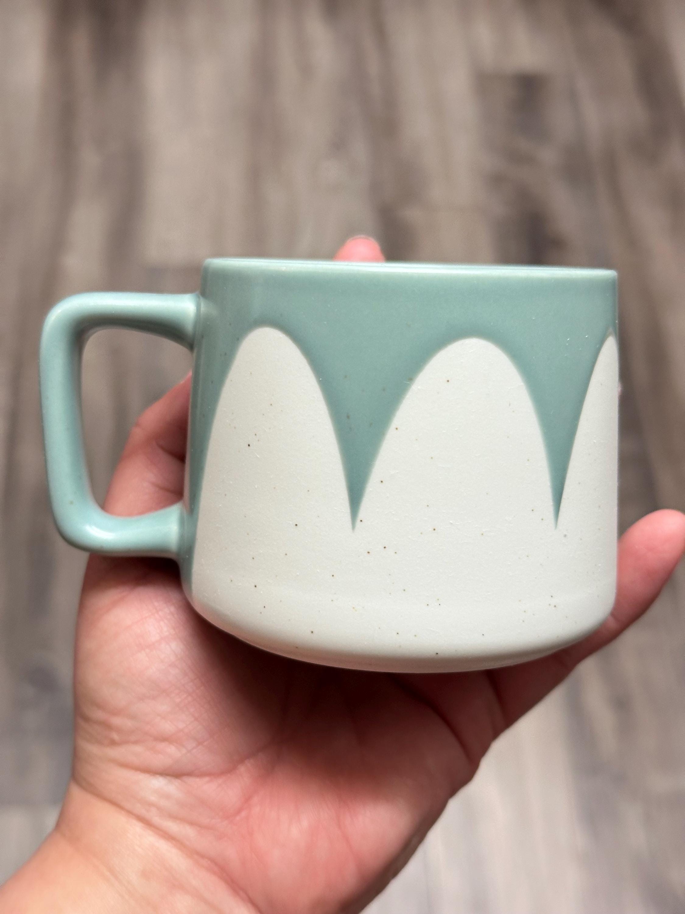 Starbucks 2017 Green White Speckled Drip Mug 9 oz Ceramic Coffee Cup. Ship fast! | Little Joy Market