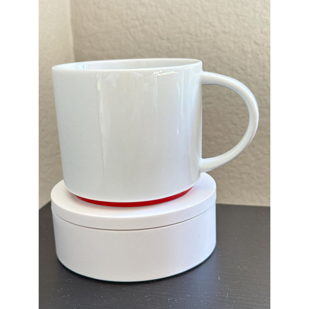 Starbucks White Stacking Mug | Red Rim, 16oz, 2012 Retired Collector Coffee Mug