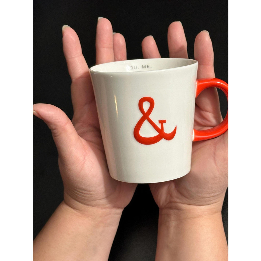 Starbucks You & and Me Ceramic Mug 12 oz White Red Love 2013 | Ship fast.
