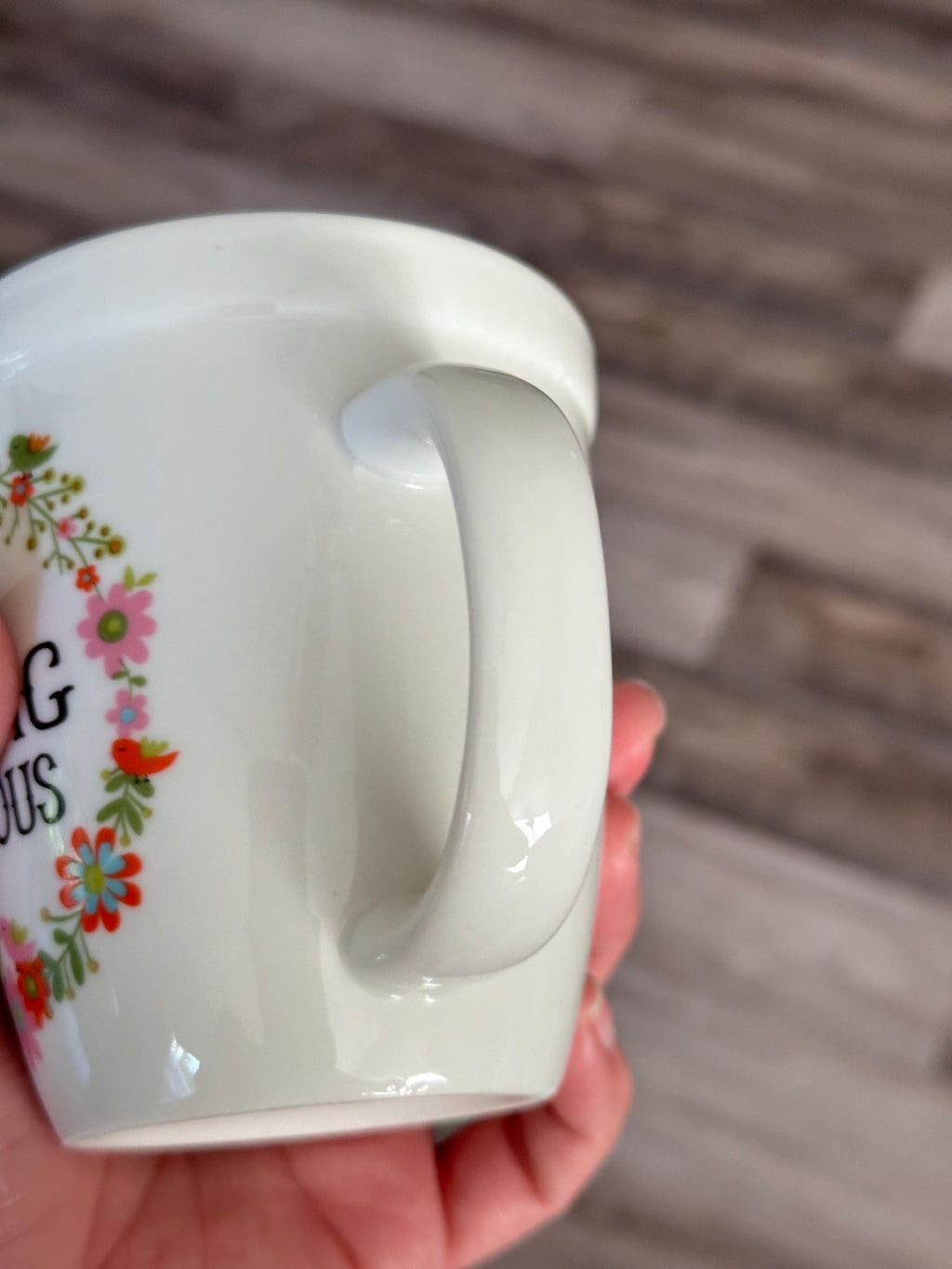 Floral "Good Morning" 14oz Coffee Mug – Bright Floral Design