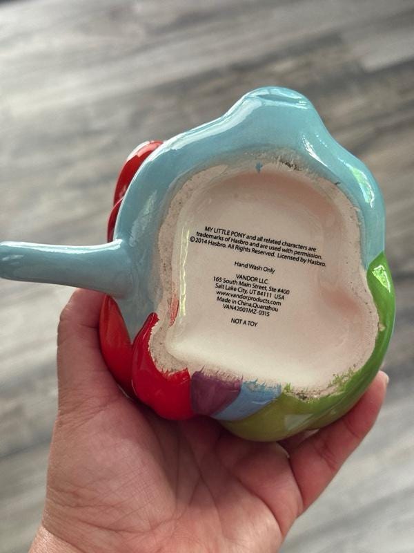 Rainbow Dash Pony Face Mug 2014 14oz Coffee Cup Collectible – New. Ship fast!