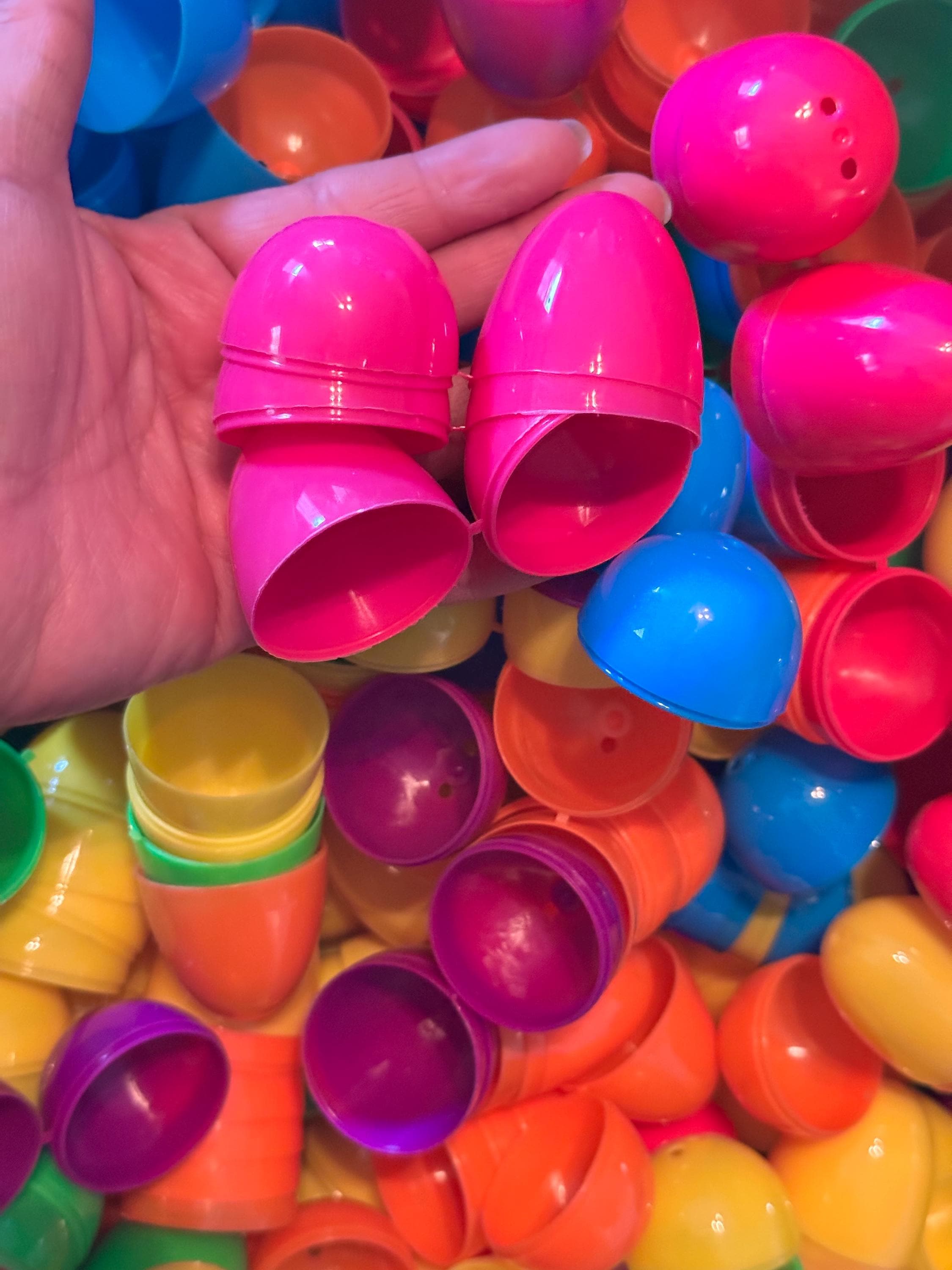 500 Plastic Easter Eggs 2.3" Fillable Bulk Colorful Egg Hunt Party. Ship Fast!