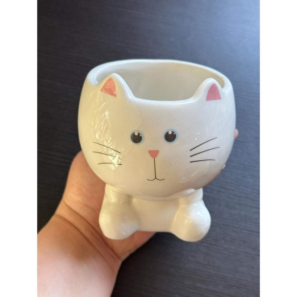 White Cat Mug – 12 oz. Ship fast! 