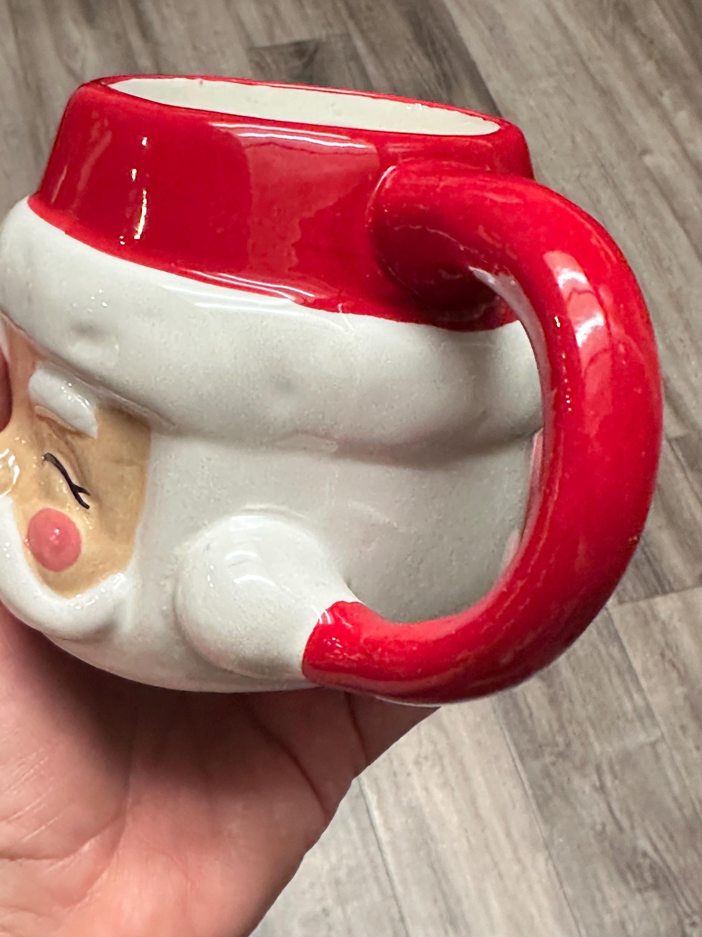 Santa Face 3D Holiday Mug, 14 oz Christmas Coffee Cup. Ship Fast!