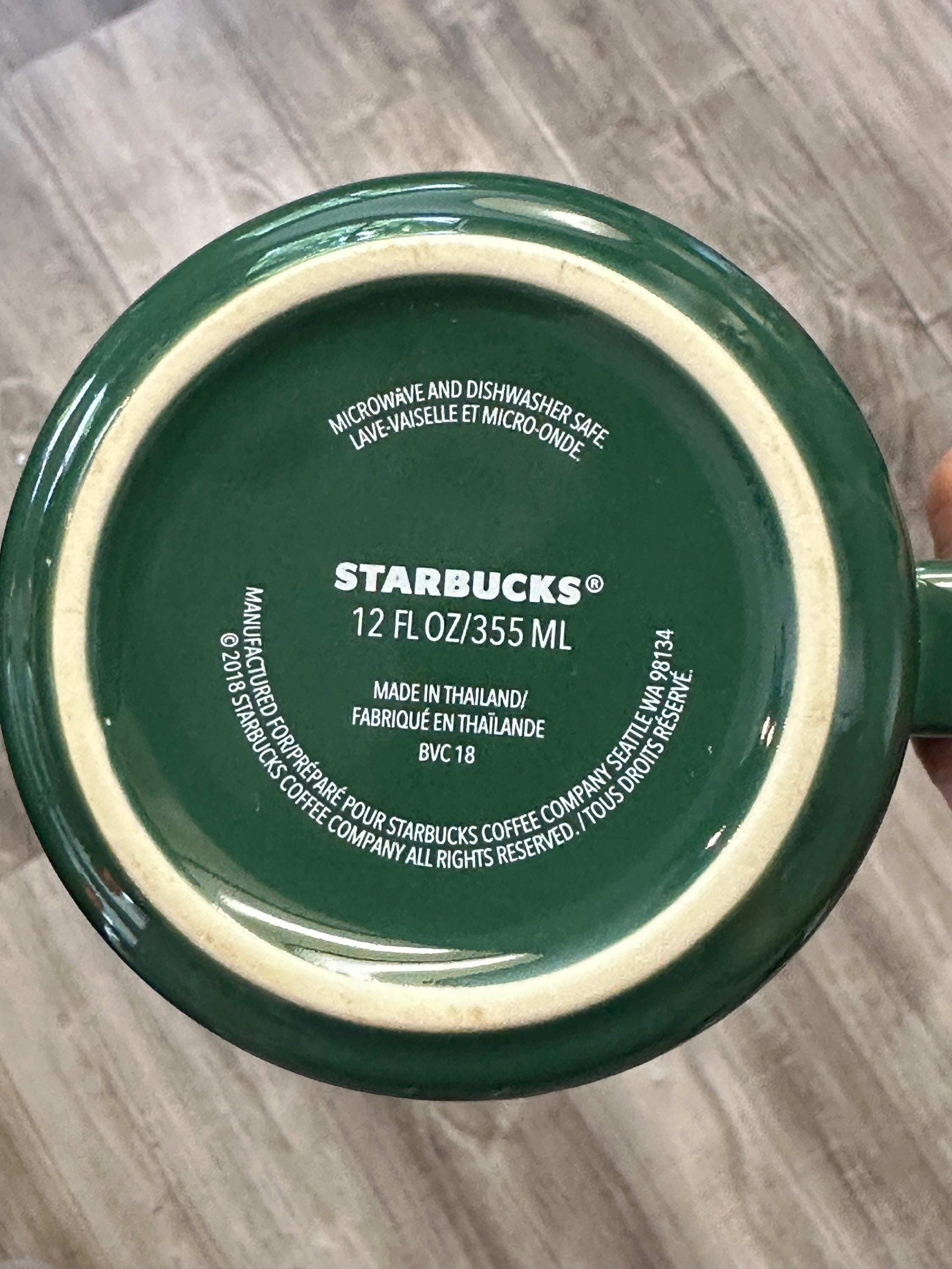 Starbucks Green Floral Ceramic Mug 12oz – Multicolor Flowers, 2018. Ship Fast!