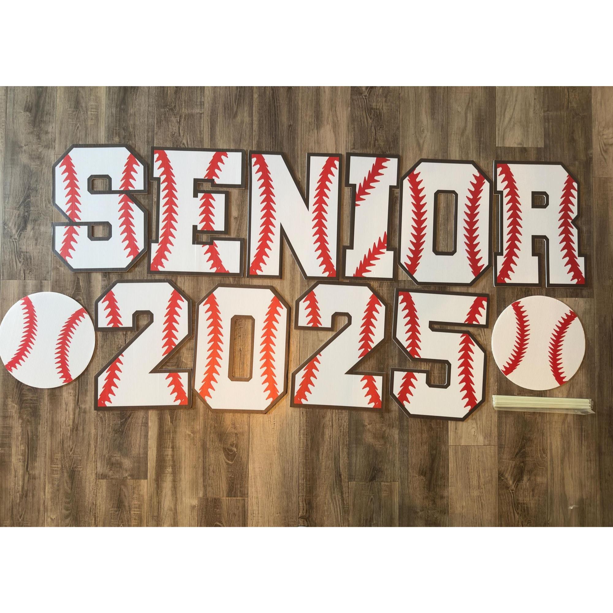 Senior 2025 Lawn Decor: Cardboard Graduation Party Signs (14x11). Ship Fast!