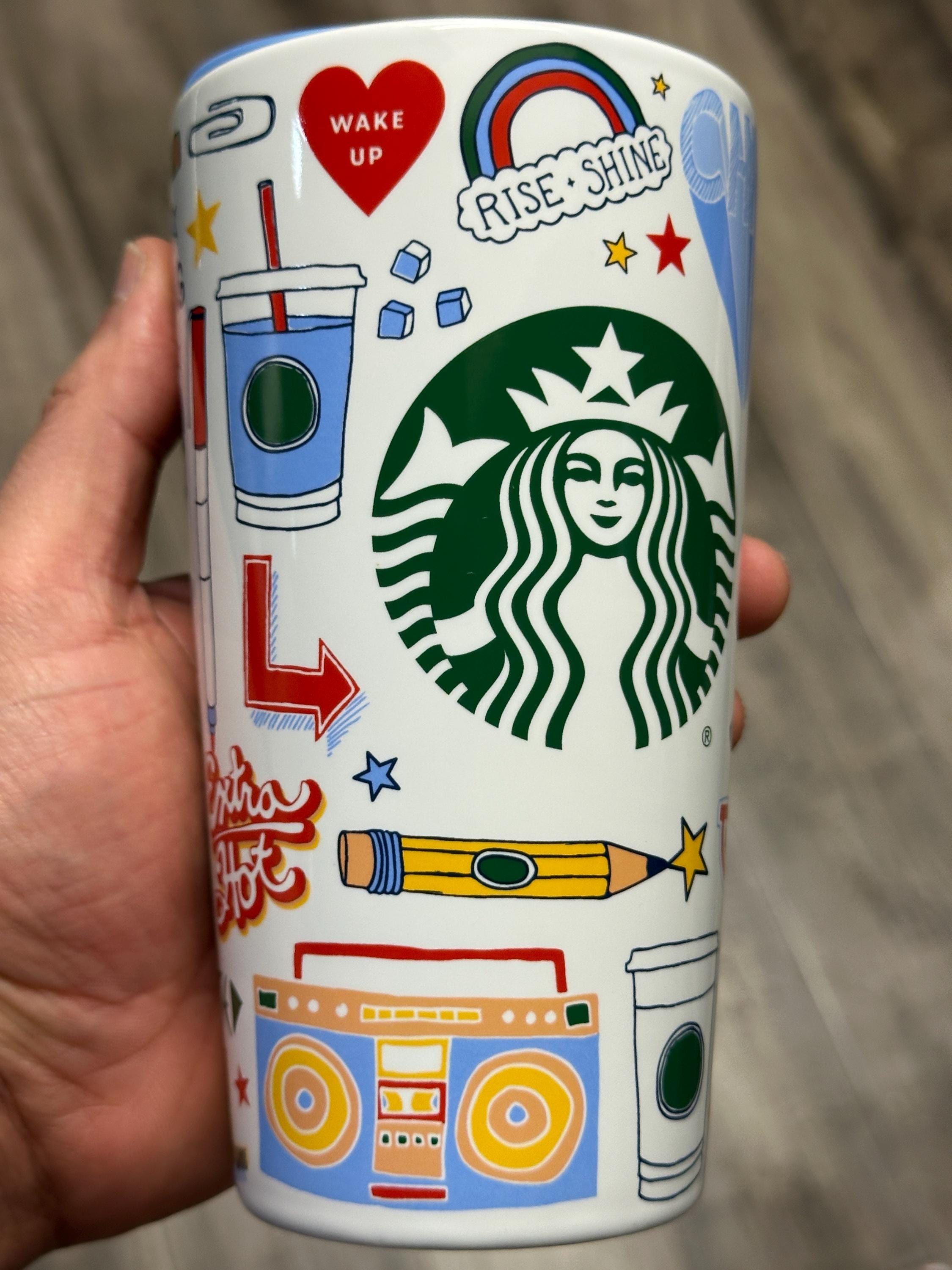 Starbucks Back to School Graffiti Ceramic Tumbler 12oz – New. Ship Fast! | Little Joy Market