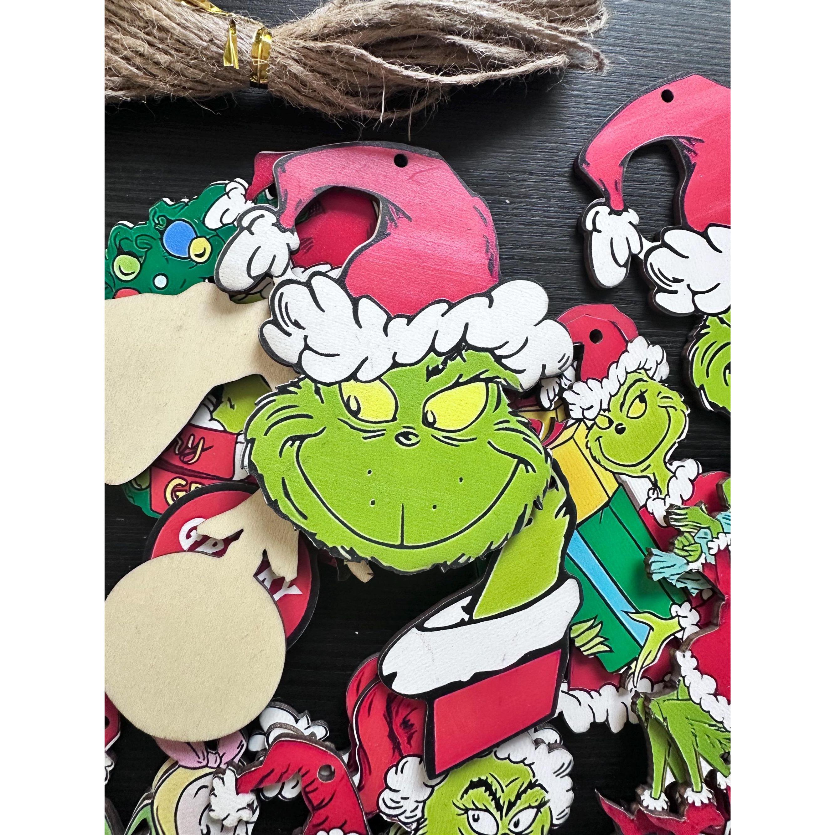Felt & Wood Christmas Ornaments Set of 24 – Holiday Hanging Decorations. Ship Fast!