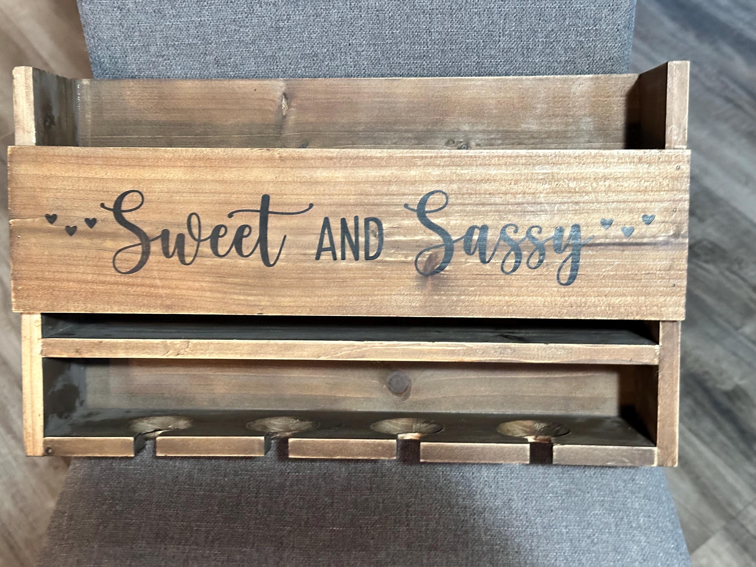 Sweet & Sassy Wooden Wine Rack Wall Mount – New. Ship Fast! | Little Joy Market