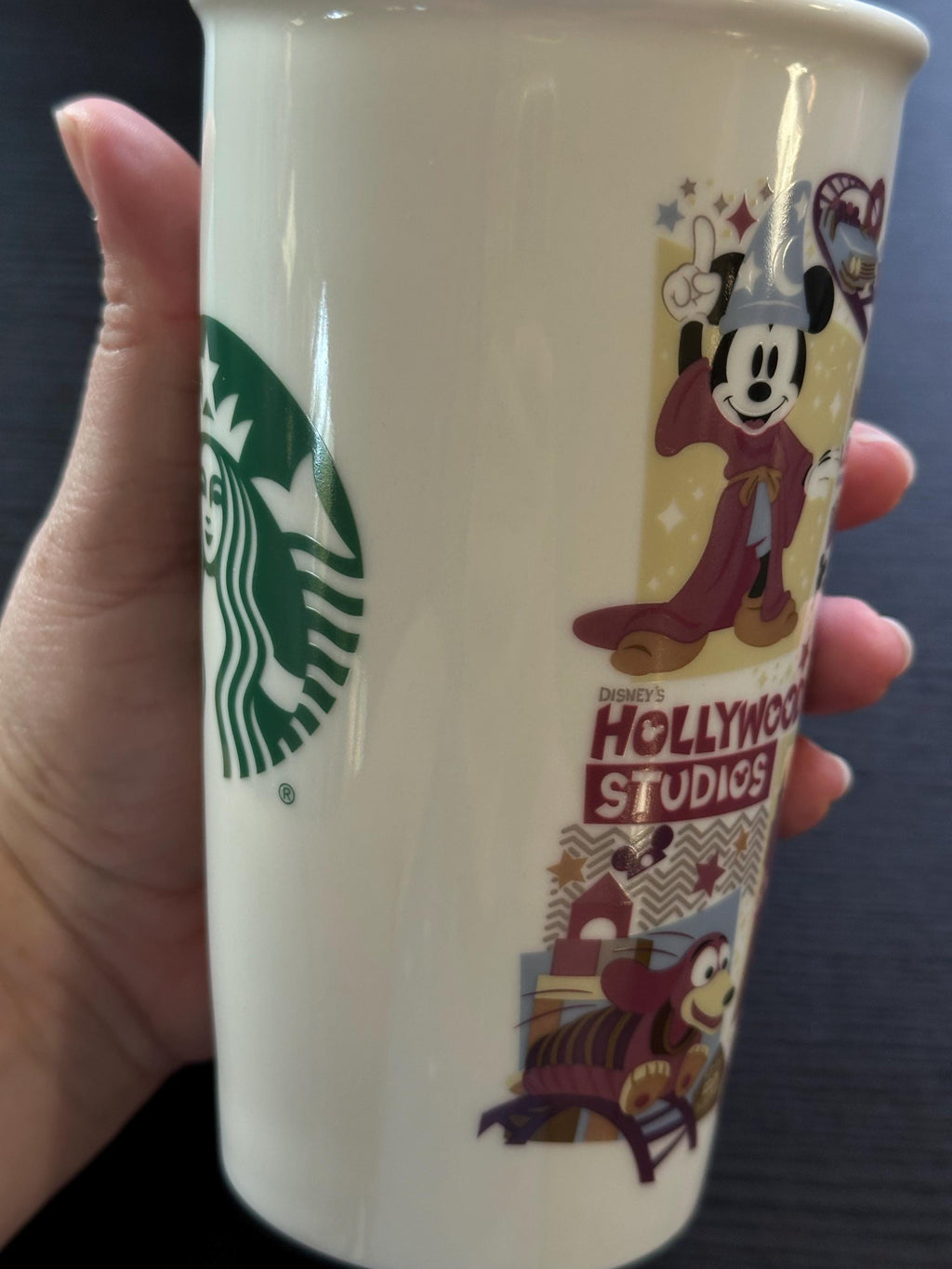Starbucks Disney Hollywood Studios 12oz ceramic travel tumbler, 2018. Ship fast! | Little Joy Market