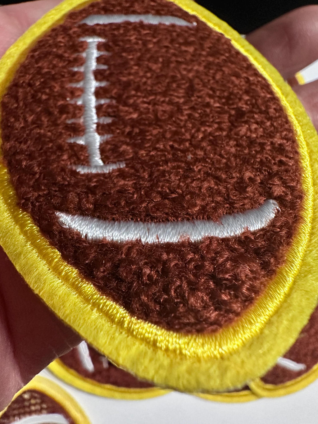 Embroidered Football Patches, Iron-on Appliques, Set of 20