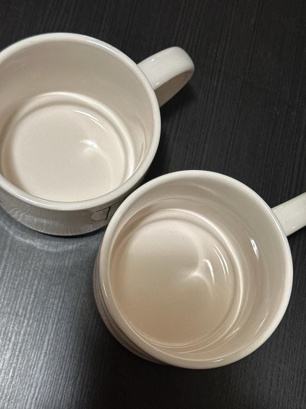 Friends TV Show Mug Set of 2 Central Perk Umbrella Coffee Tea Cups EUC