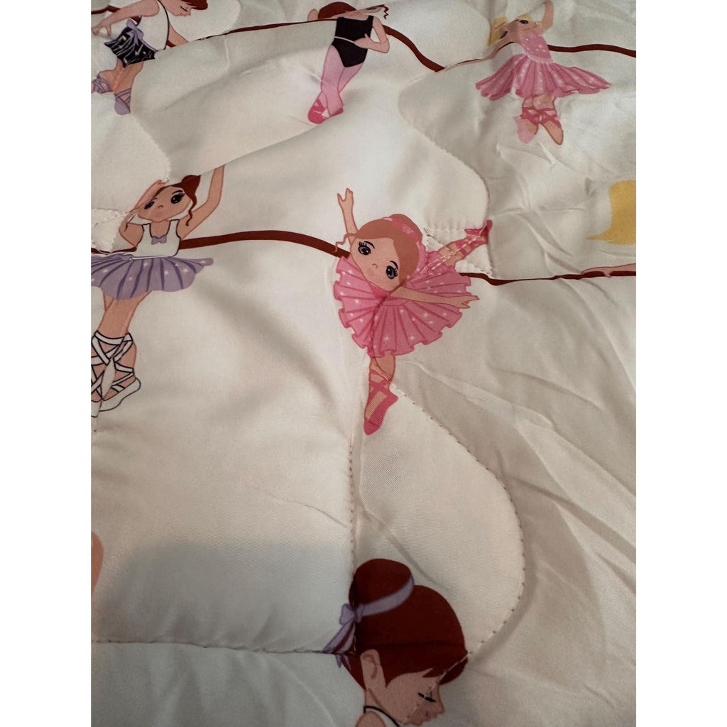 Ballerina Toddler Nap Mat – Roll-Up Sleeping Bag with Pillow. Ship Fast!