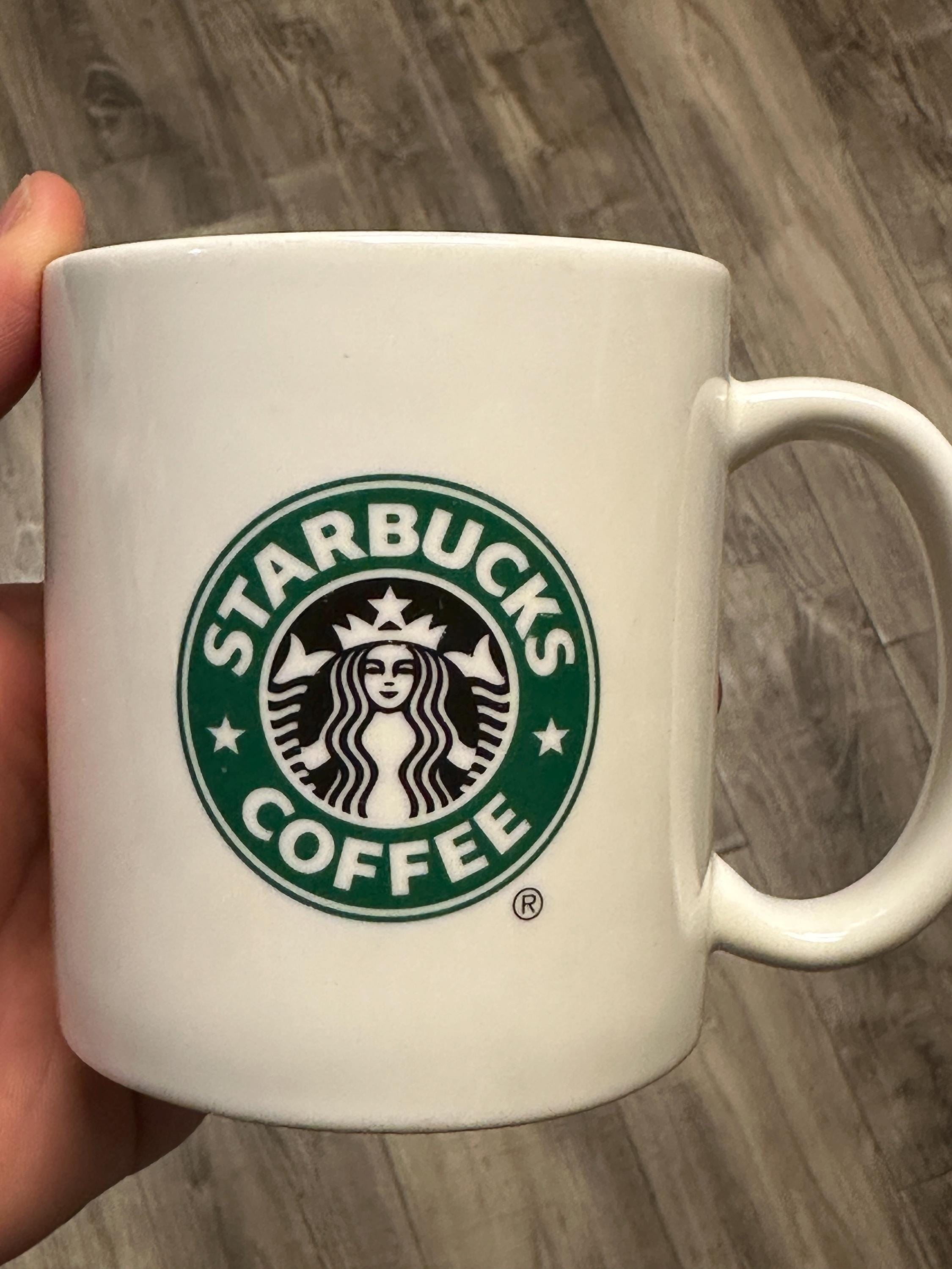 Starbucks White Mug with Green Siren 12oz – 2004 Vintage Preloved, Retired. Ship Fast! | Little Joy Market