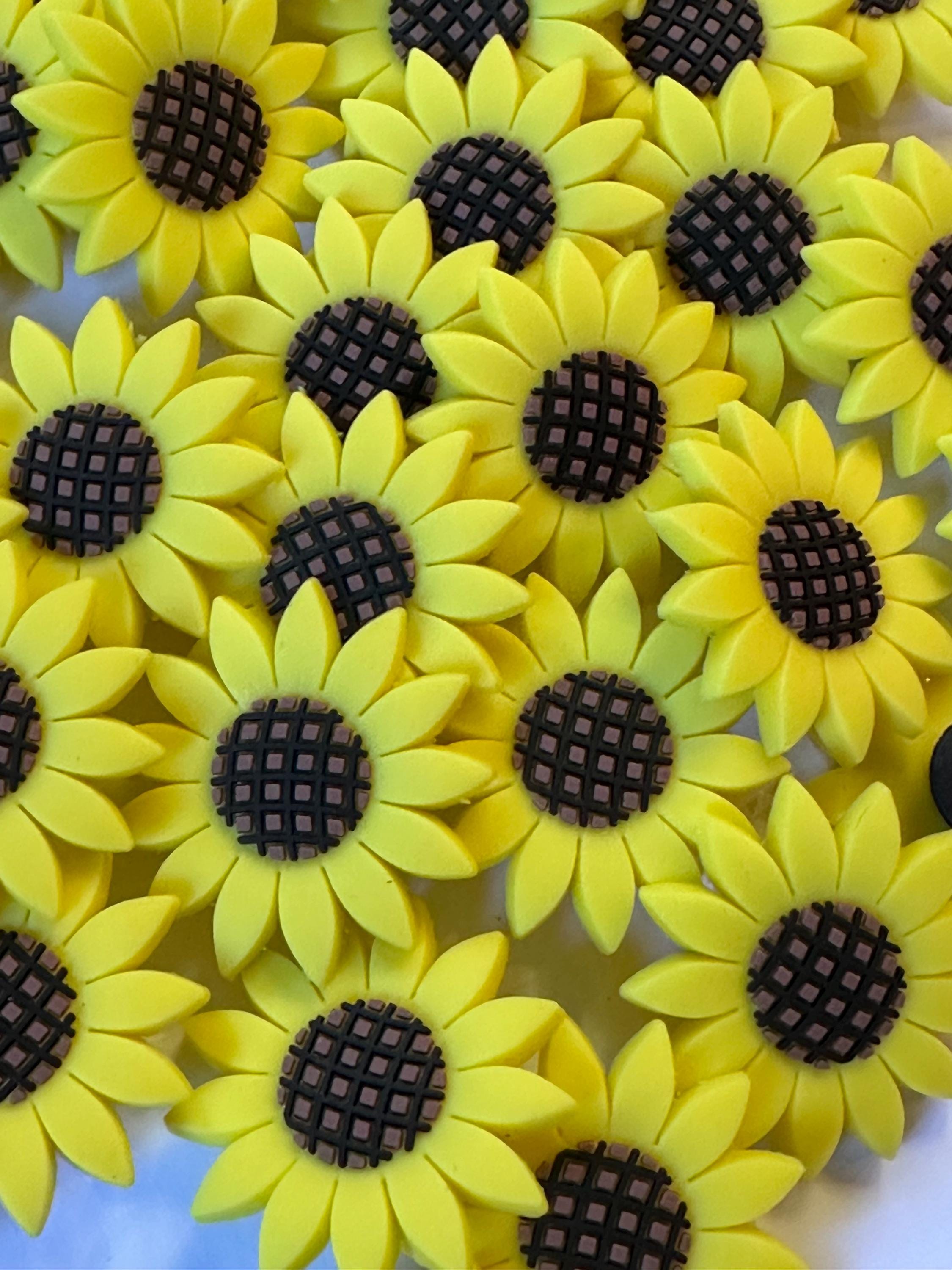 Sunflower Shoe Charm | Charm PVC Clog Accessory. Ship Fast!