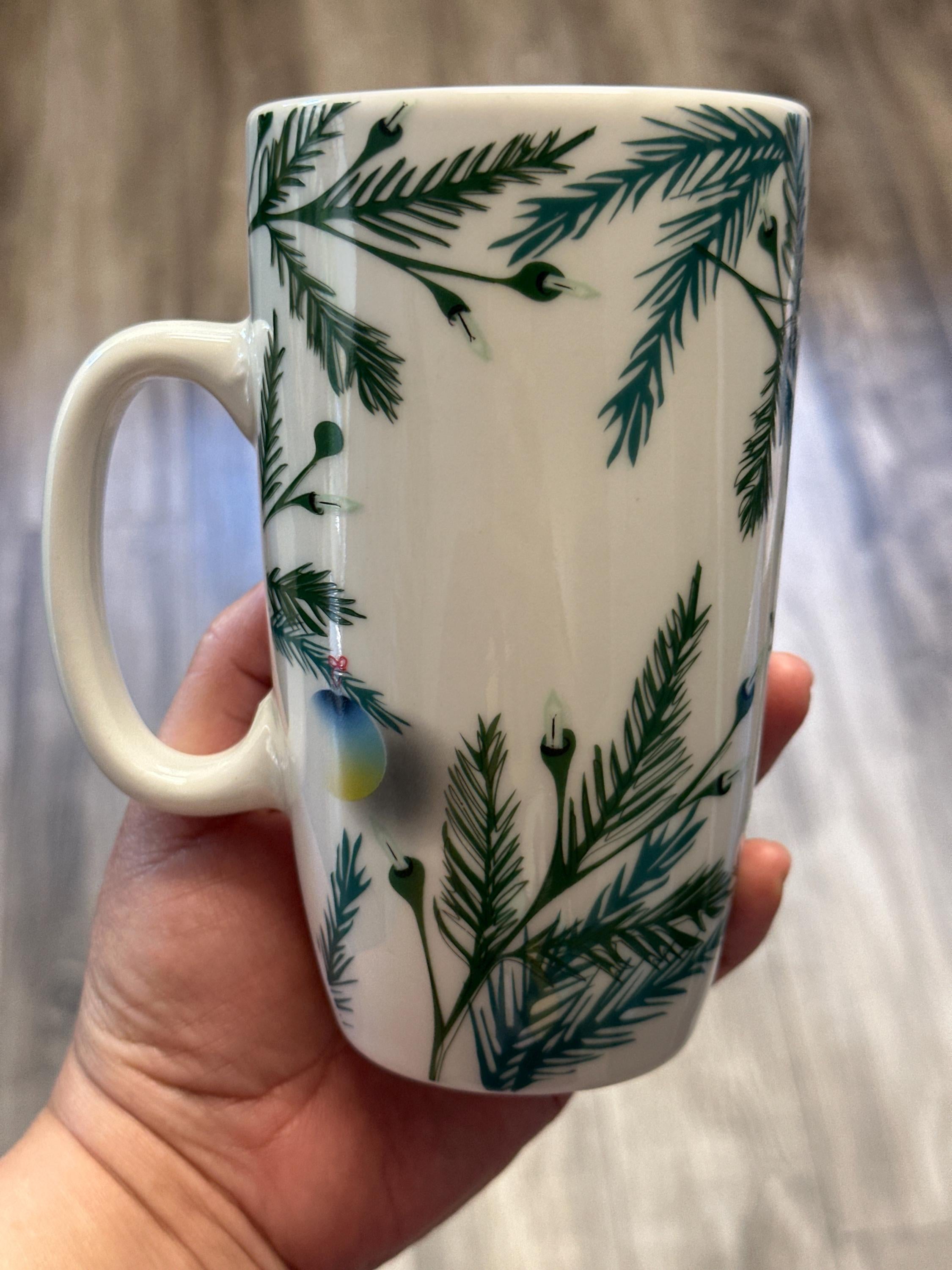 Starbucks Christmas Mug 15oz Pine Needle Ornament Design 2020 GUC
